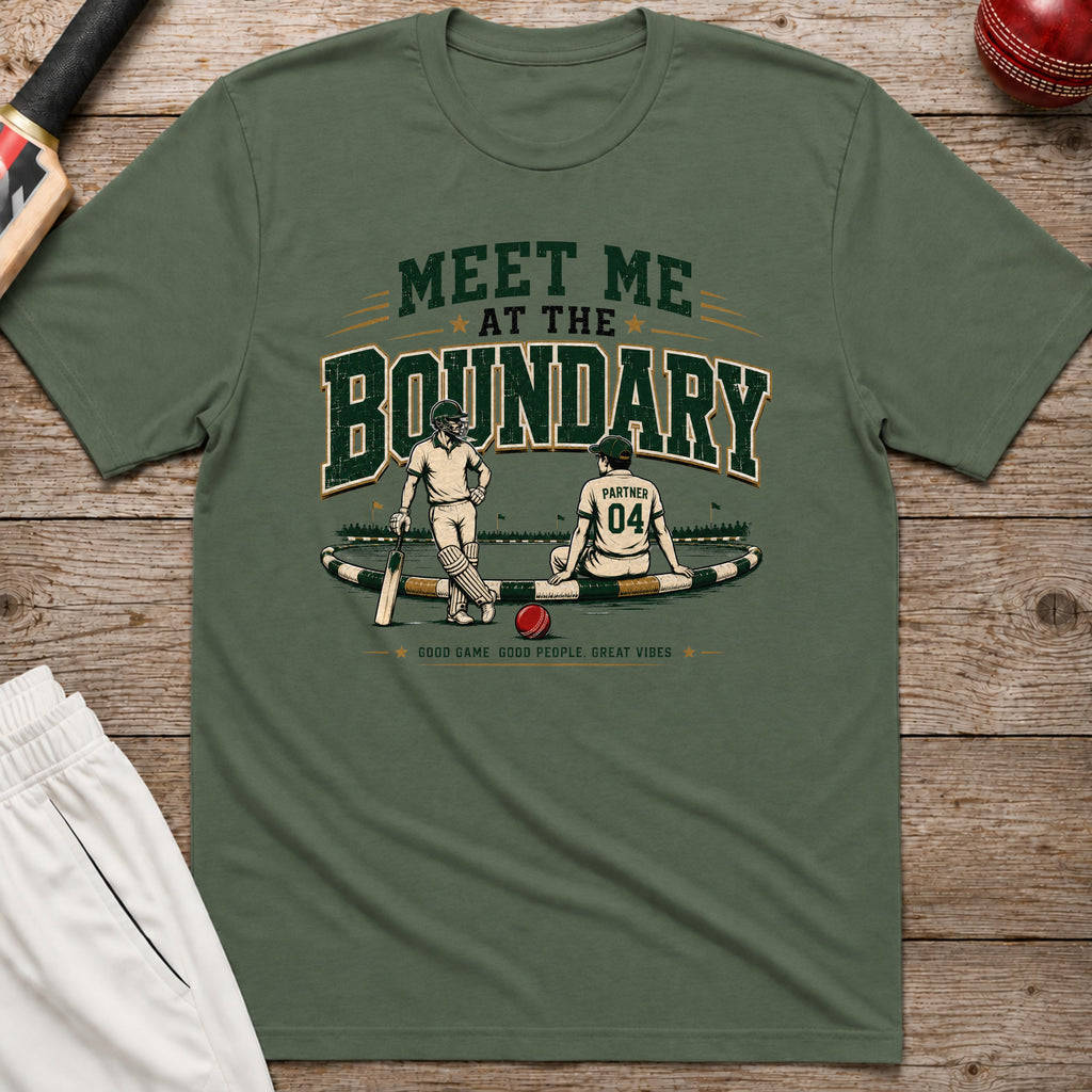 Meet Me At The Boundary T-Shirt - Military Green