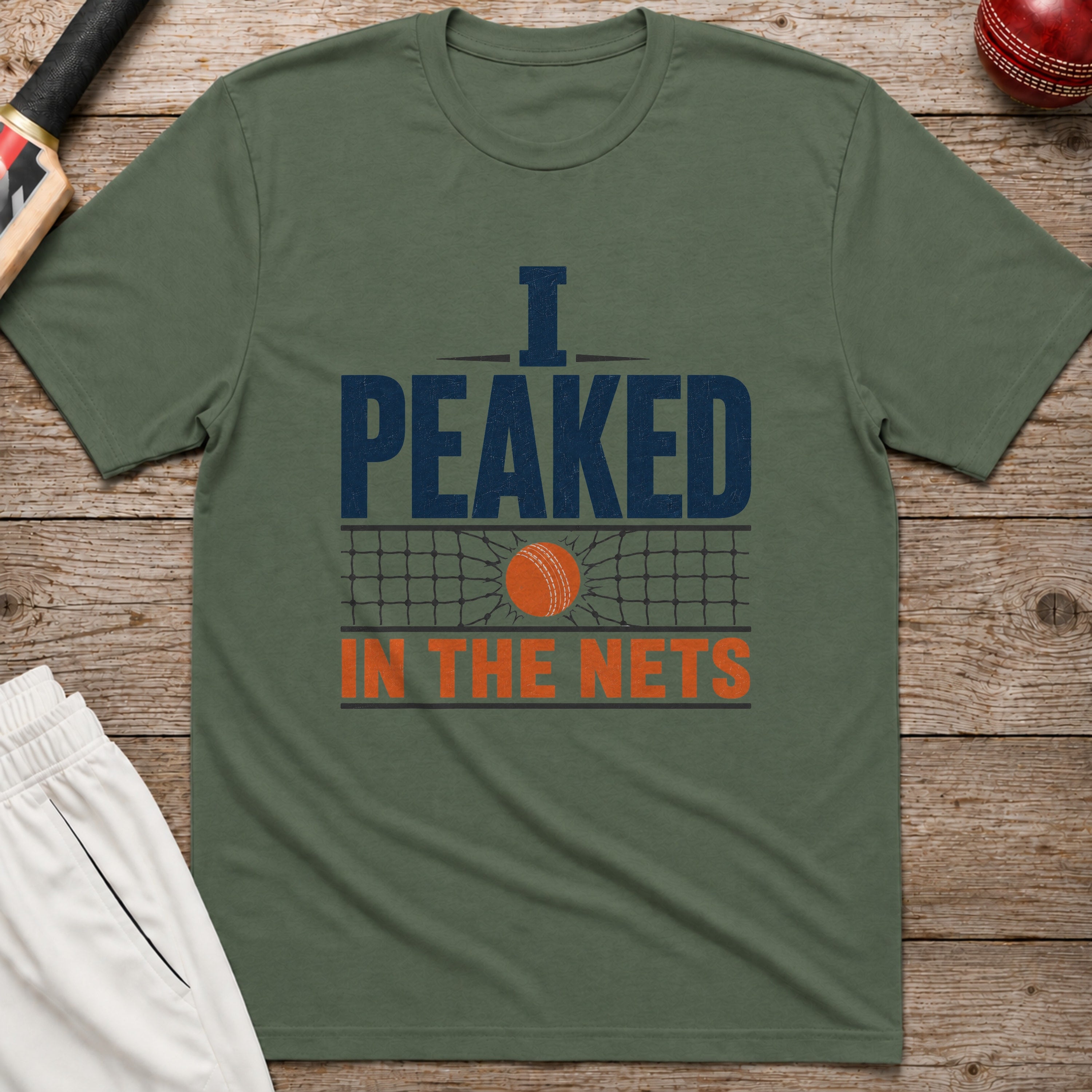 I Peaked In The Nets T-Shirt - Military Green