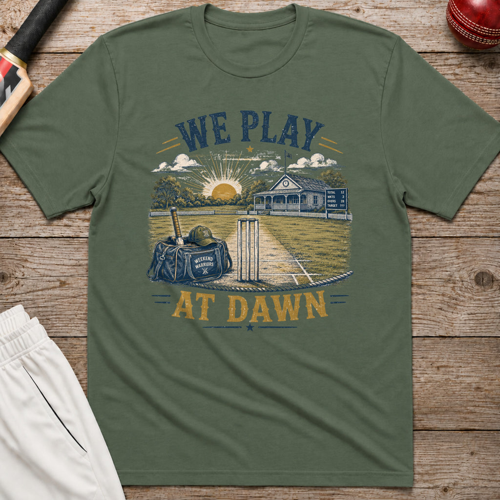 We Play At Dawn T-Shirt - Military Green