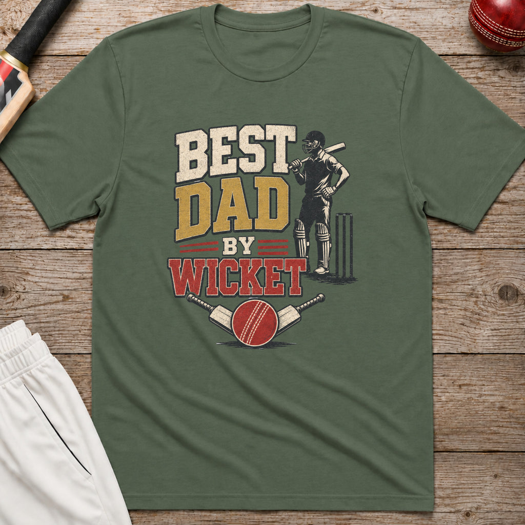 Best Dad By Wicket T-Shirt - Military Green