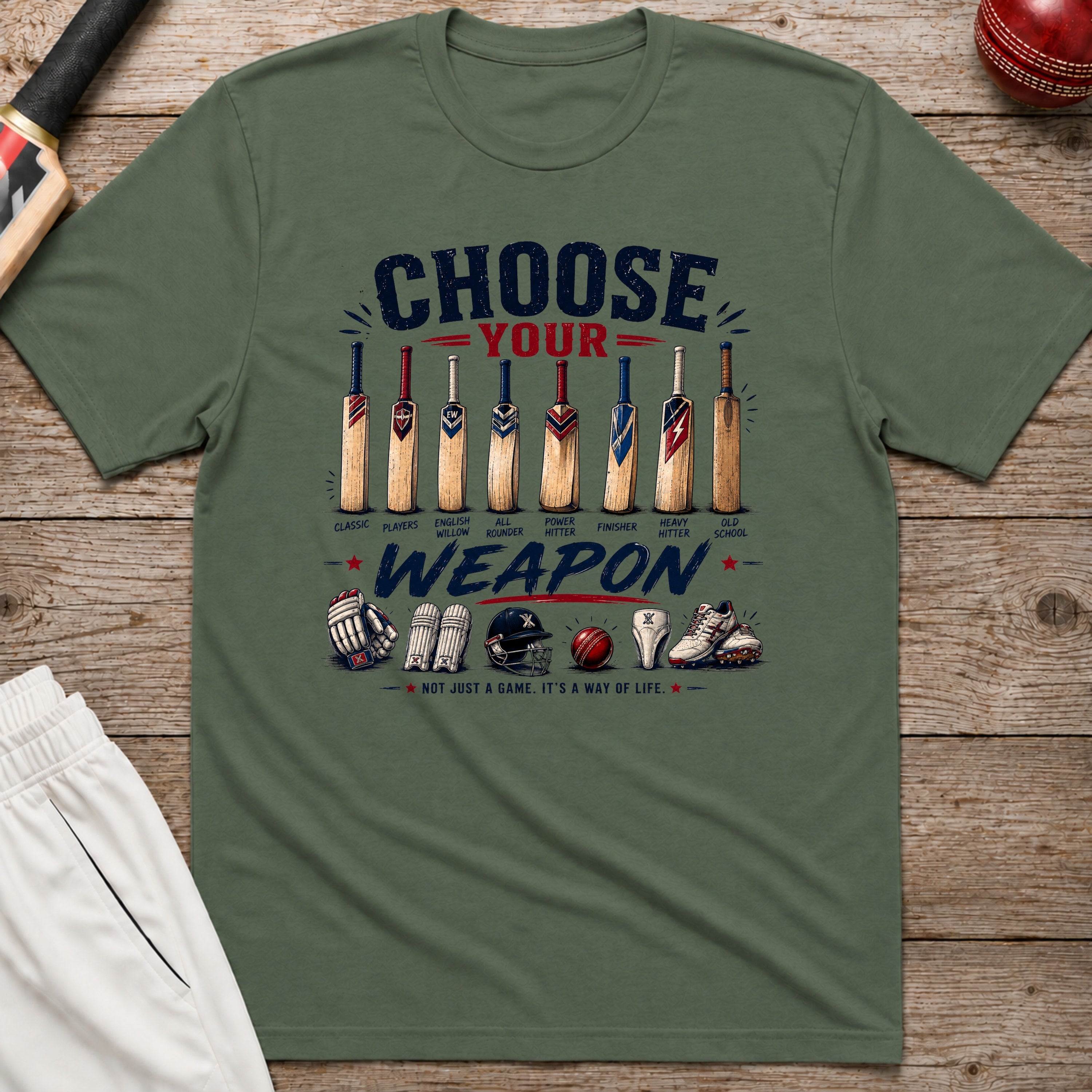 Choose Your Weapon T-Shirt - Military Green