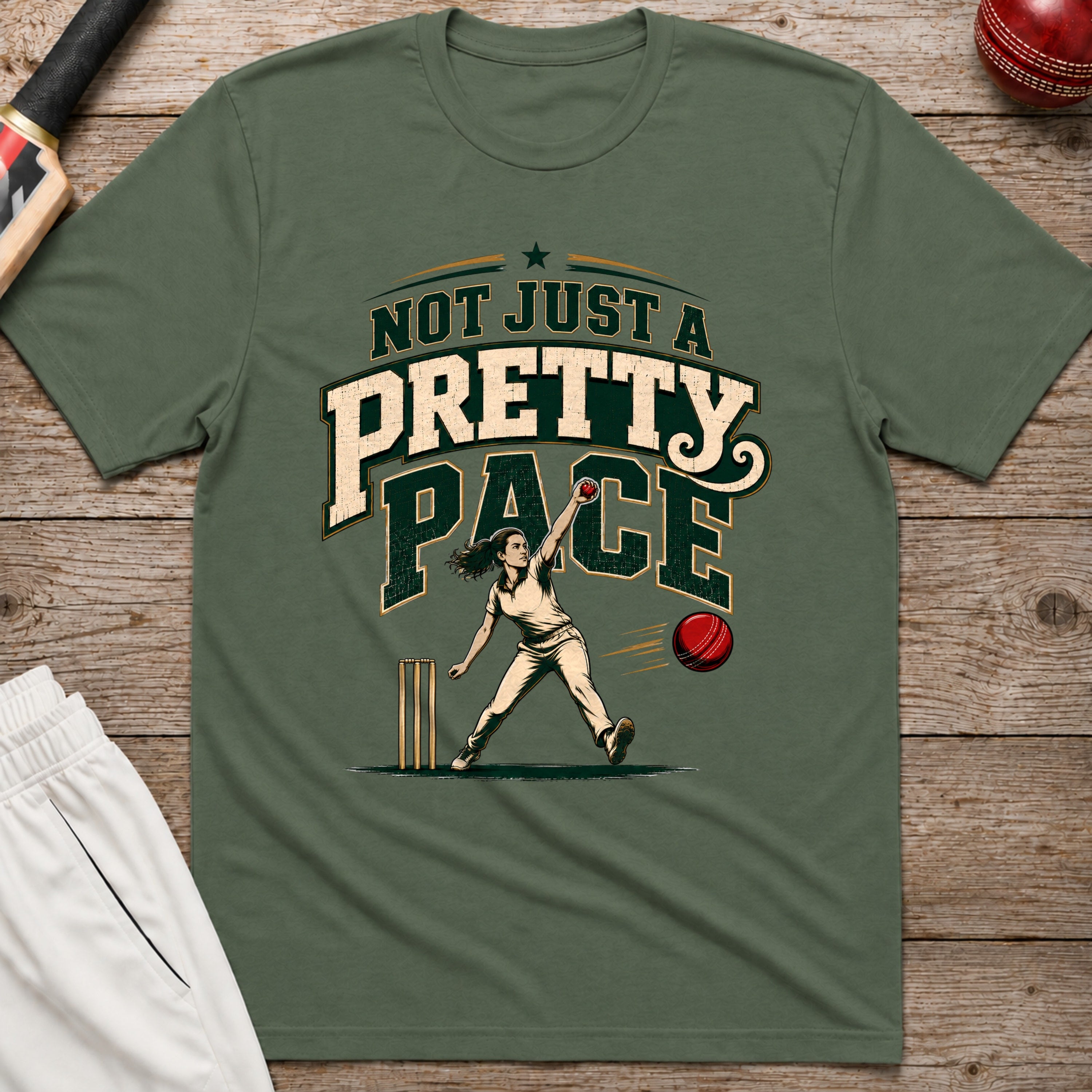 Not Just A Pretty Pace T-Shirt - Military Green