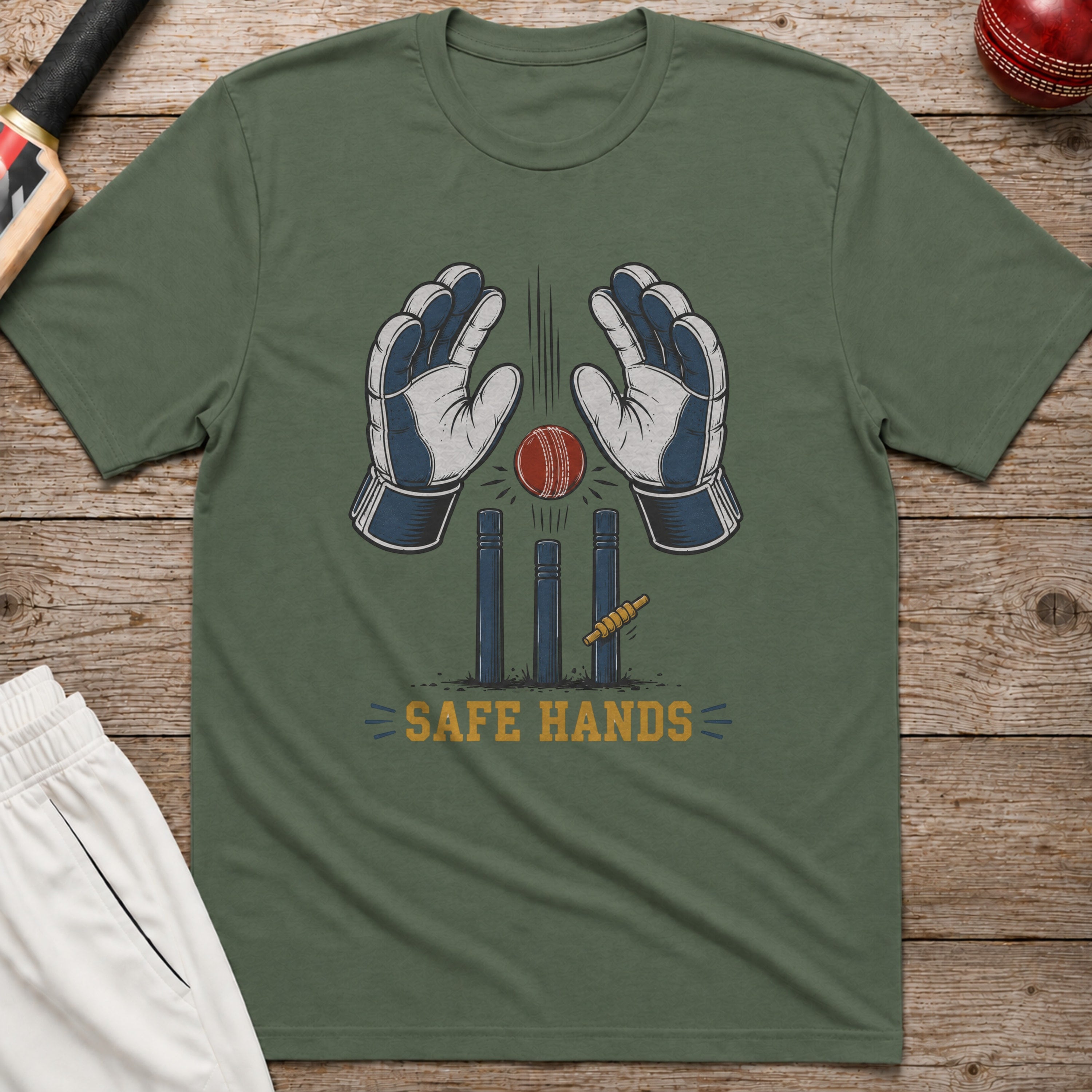 Safe Hands T-Shirt - Military Green