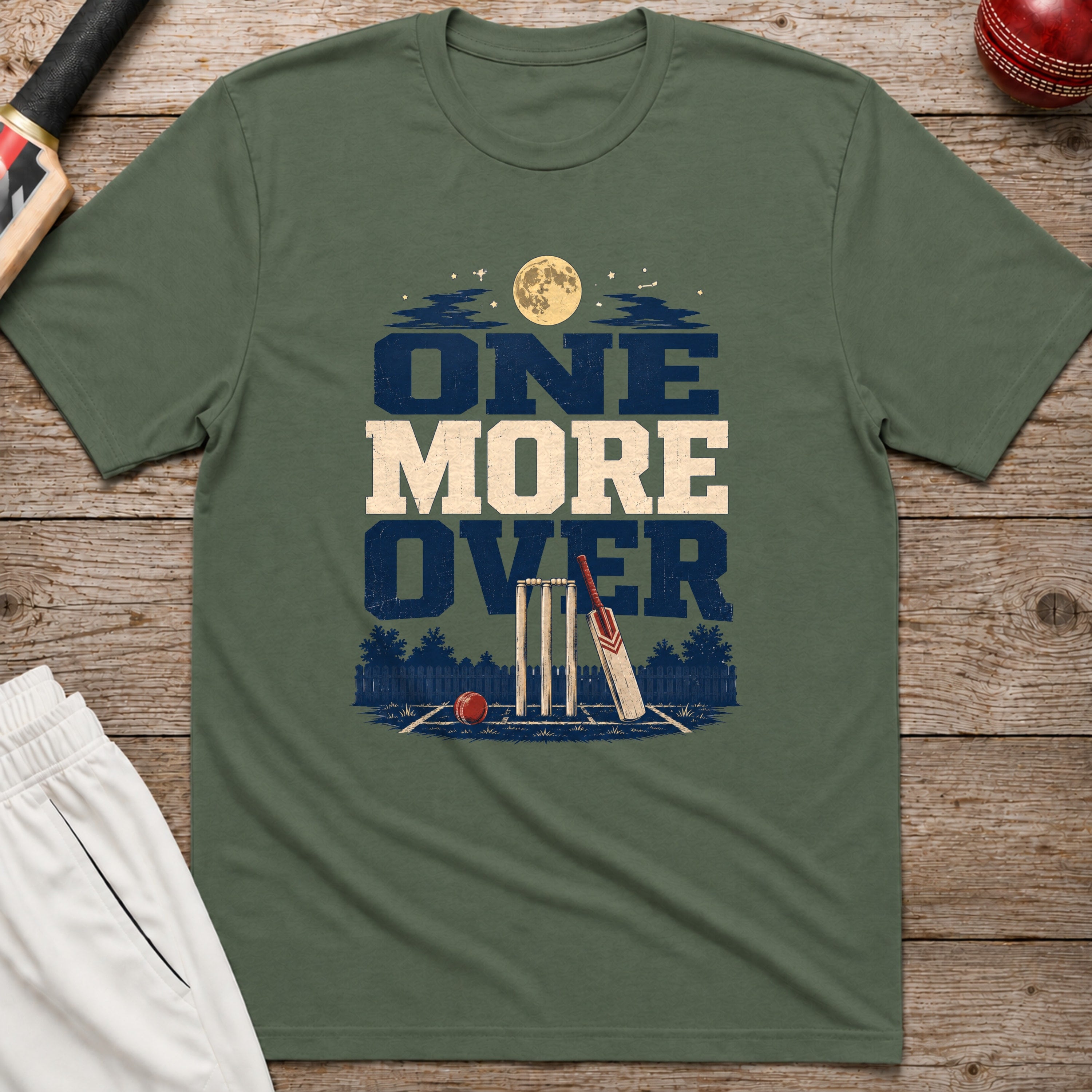 One More Over T-Shirt - Military Green