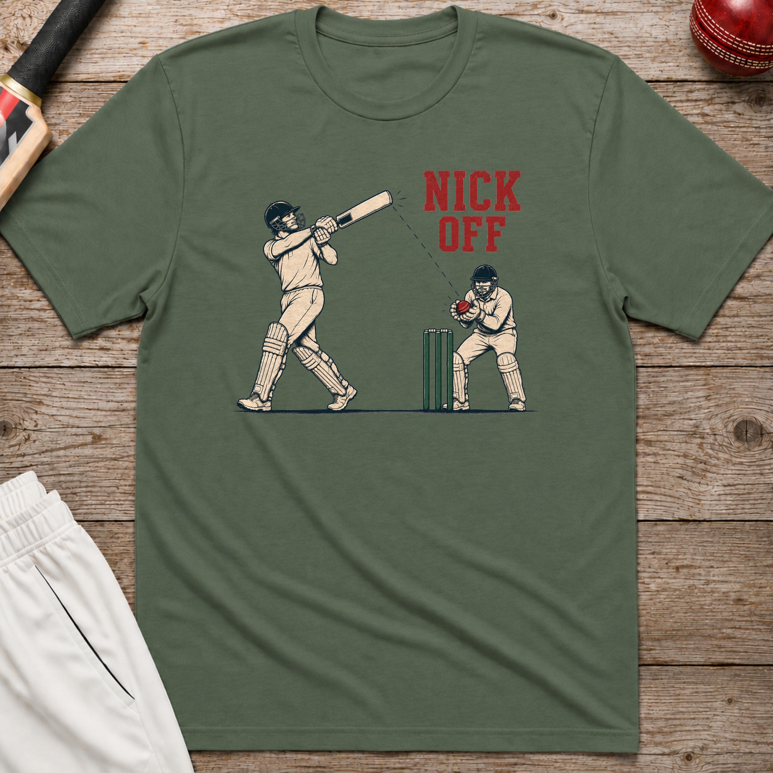 Nick Off T-Shirt - Military Green