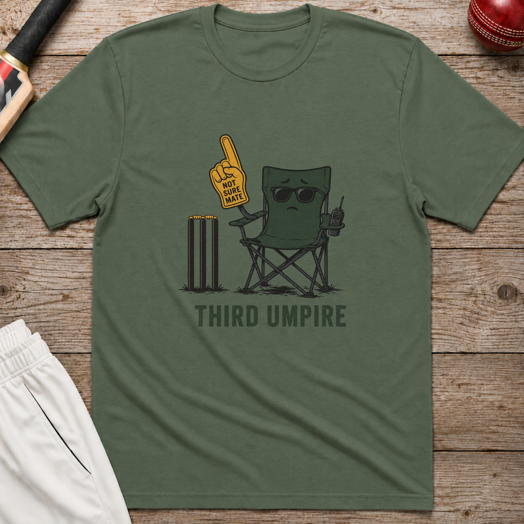 Third Umpire T-Shirt - Military Green