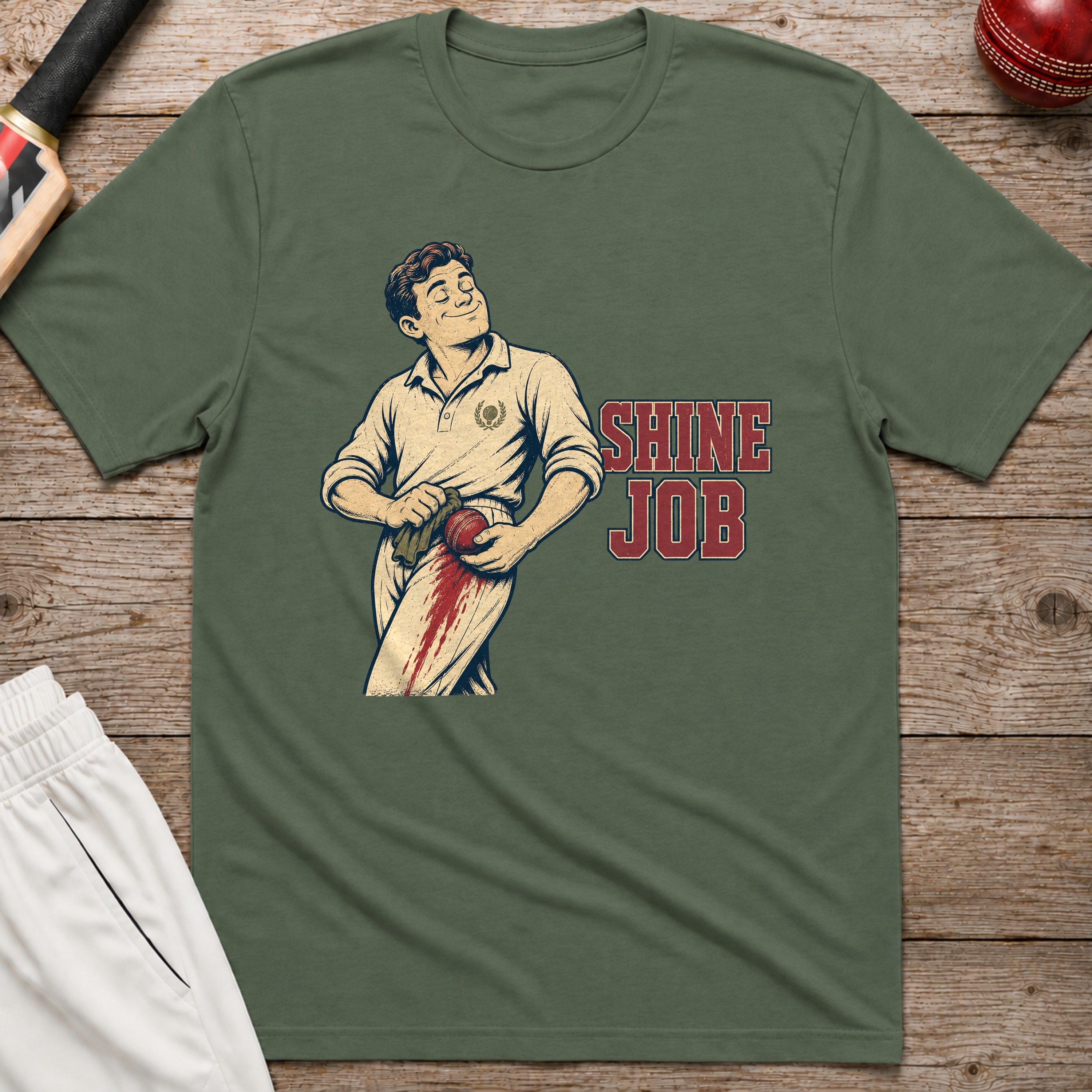 Shine Job T-Shirt - Military Green