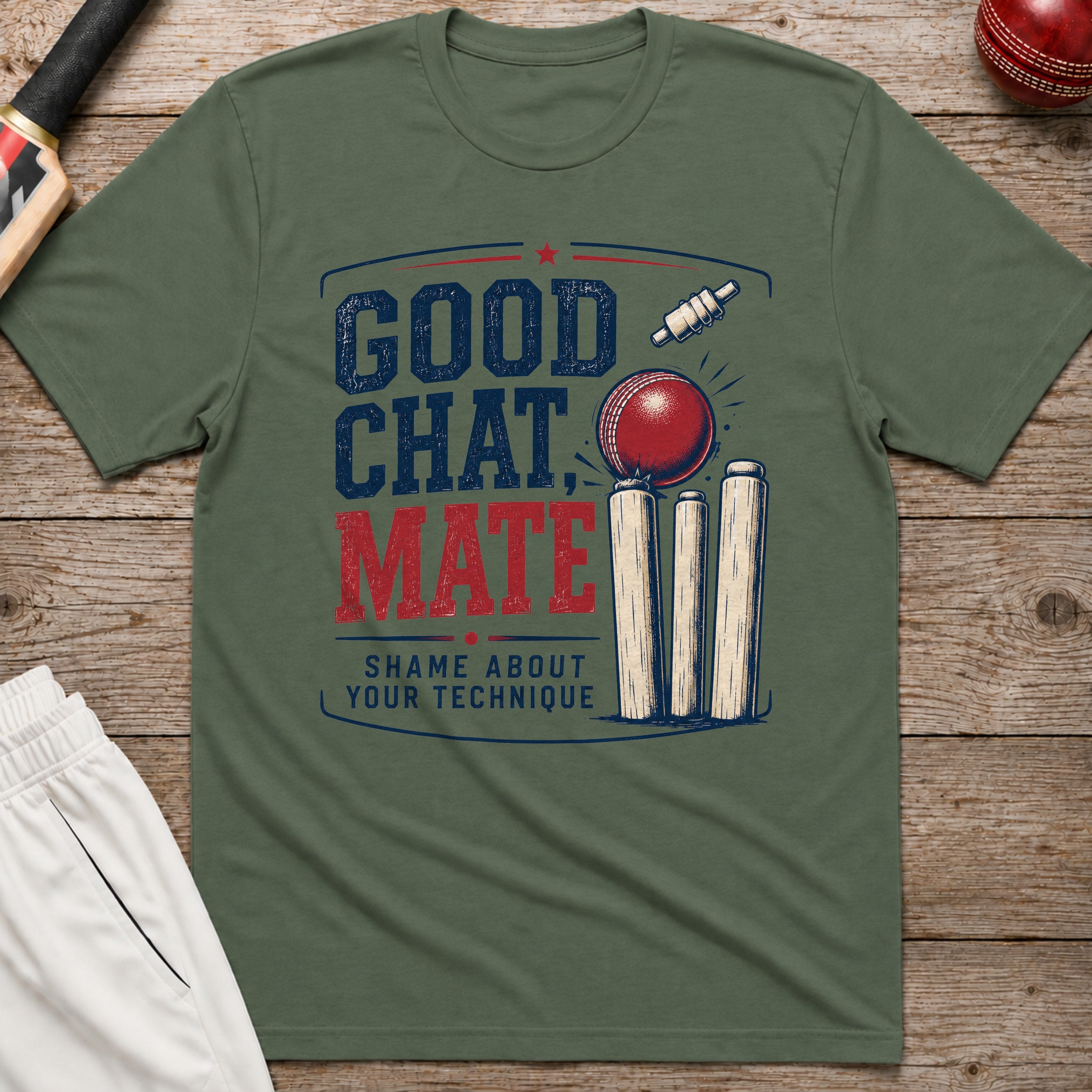 Good Chat Mate T-Shirt - Military Green