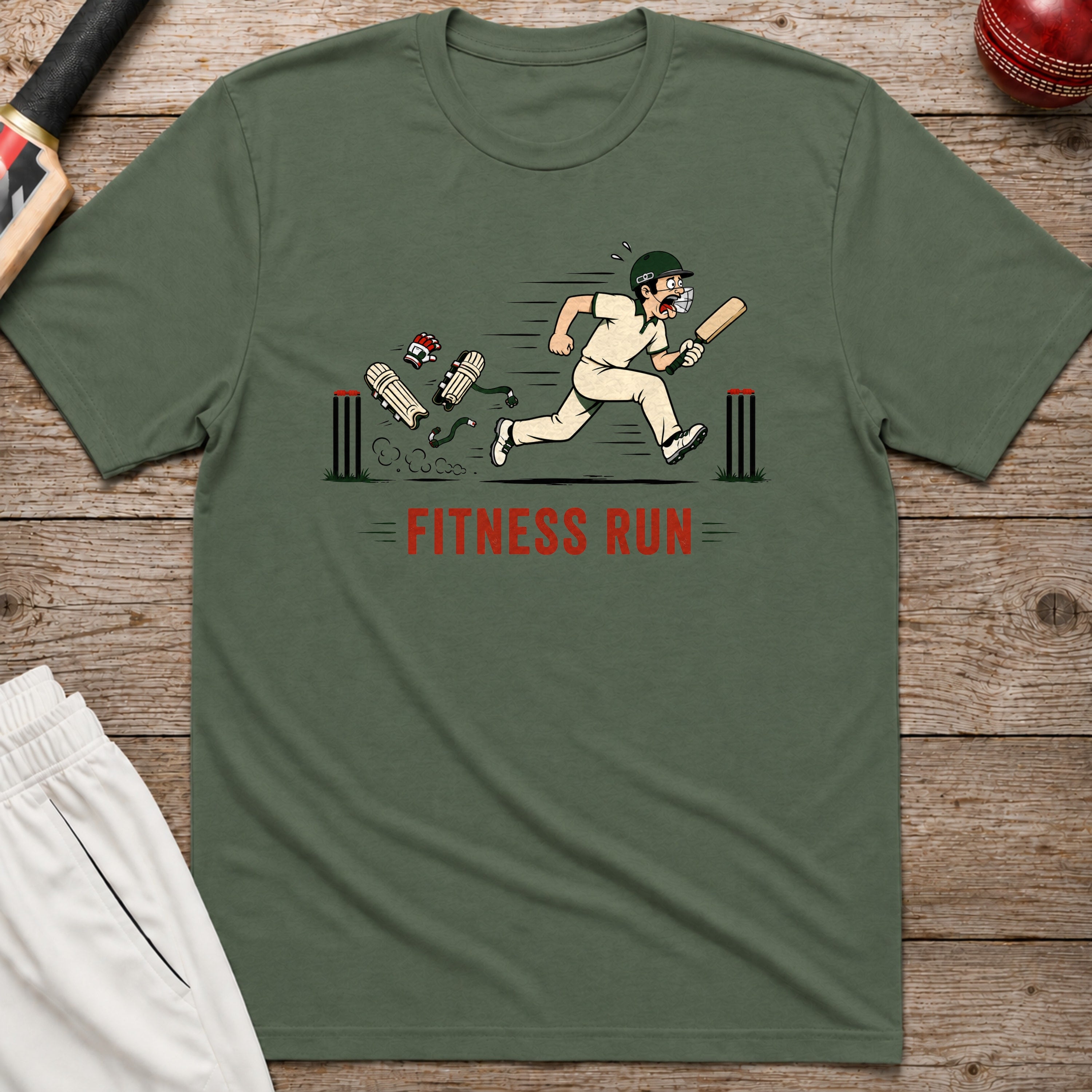 Fitness Run T-Shirt - Military Green