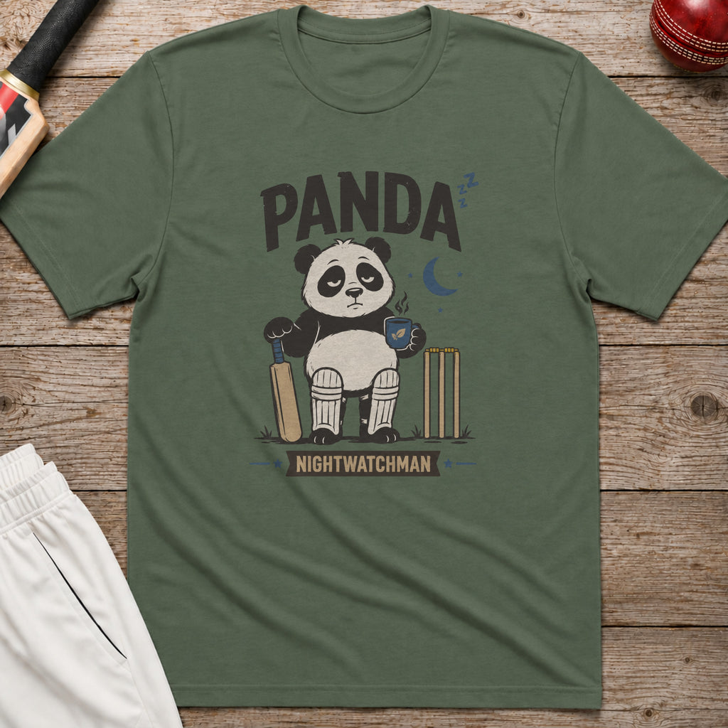 Panda Nightwatchman T-Shirt - Military Green