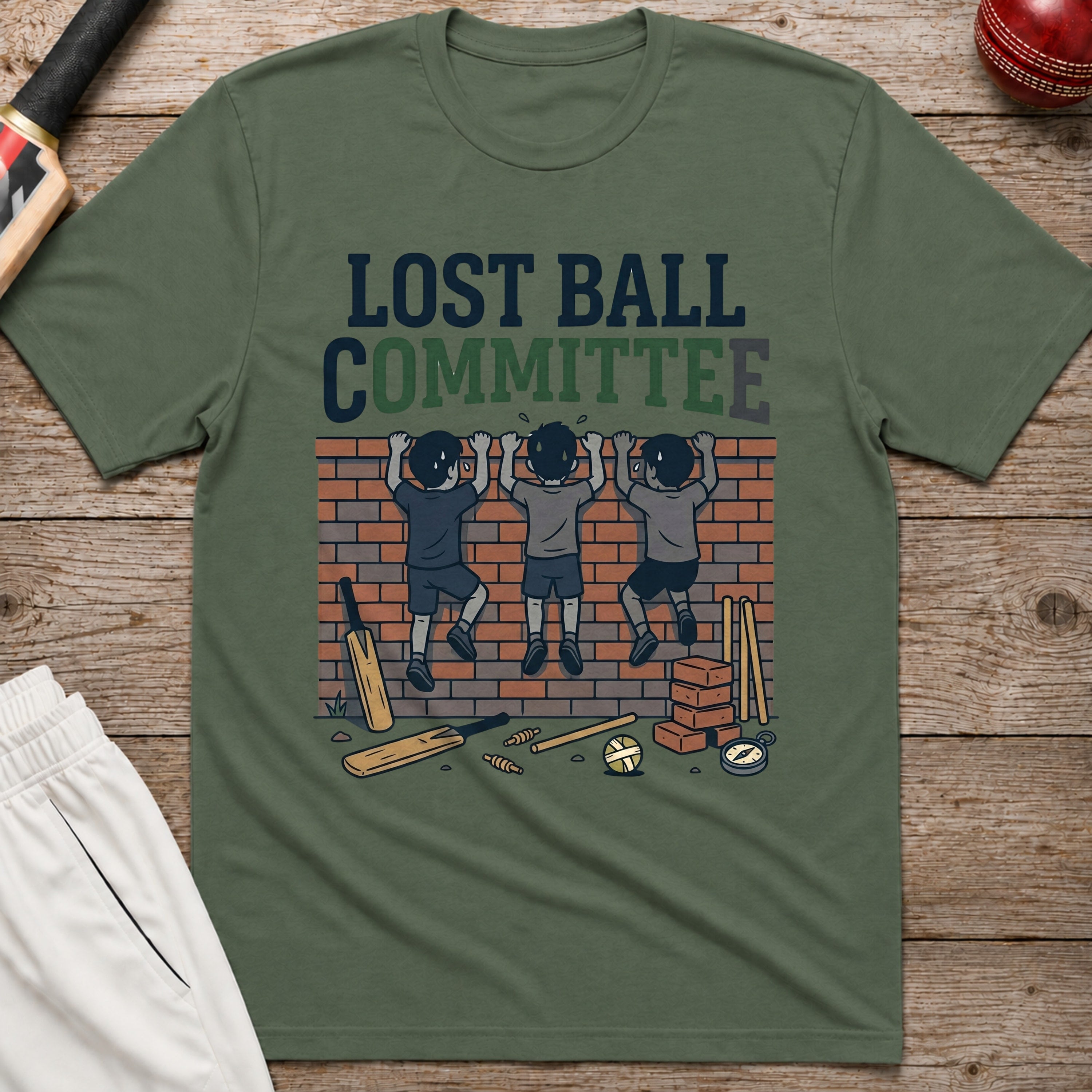 Lost Ball Committee T-Shirt - Military Green