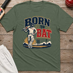 Born To Bat T-Shirt - Military Green
