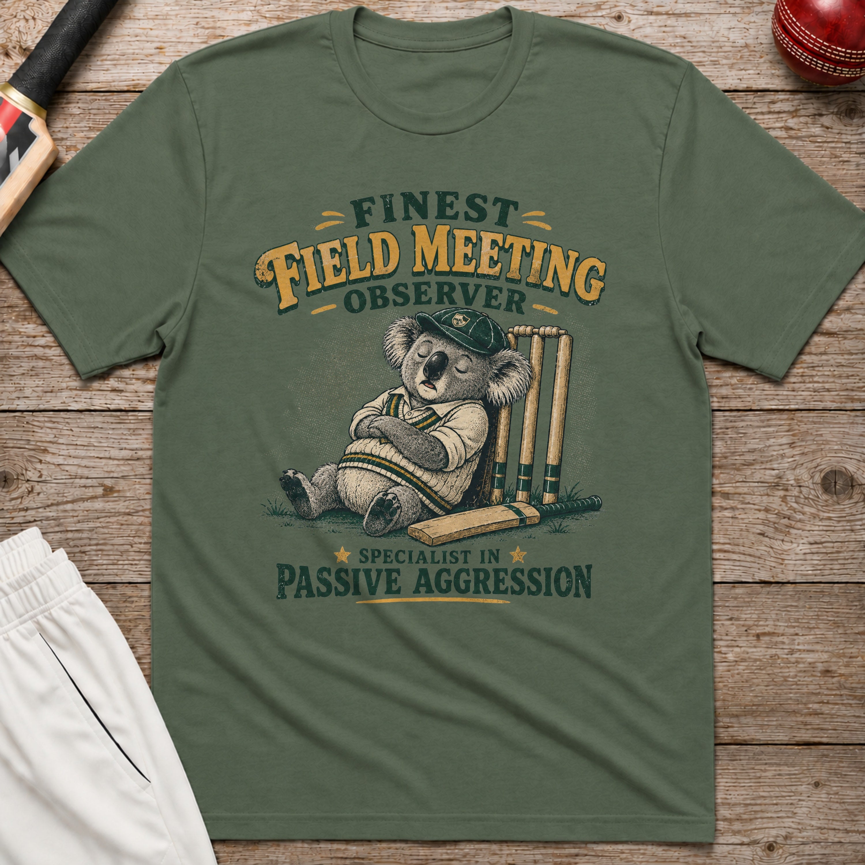 Finest Field Meeting Observer T-Shirt - Military Green