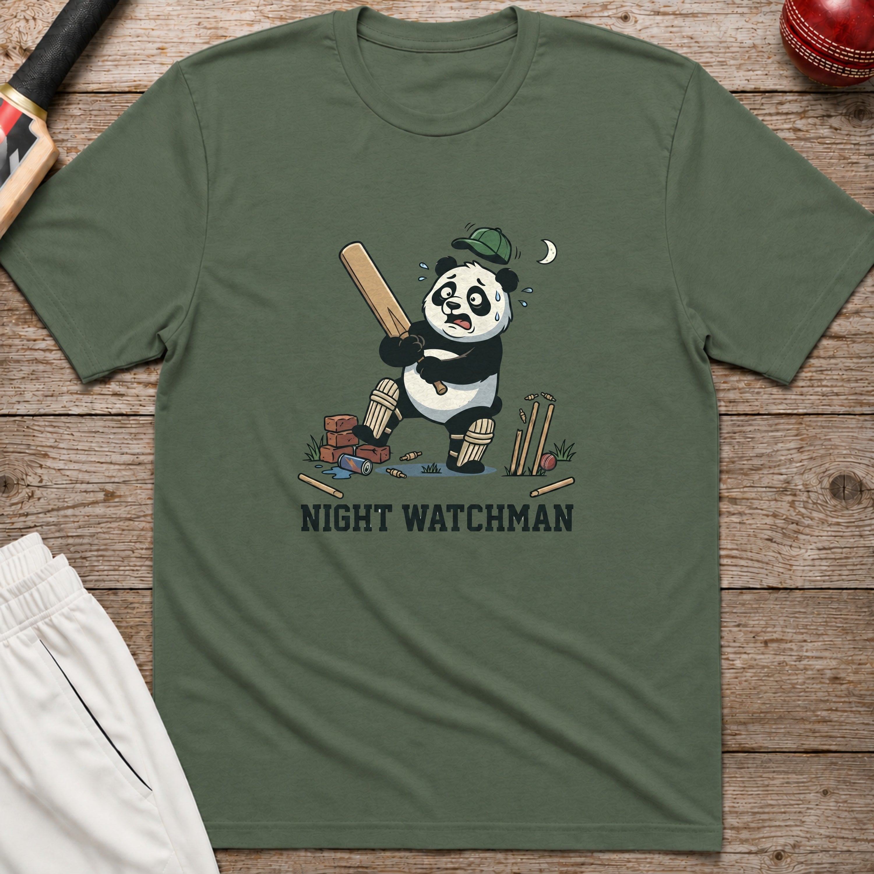 Night Watchman T-Shirt - Military Green