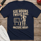 Six Hours Twelve Runs Massive Wrap T-Shirt - Navy