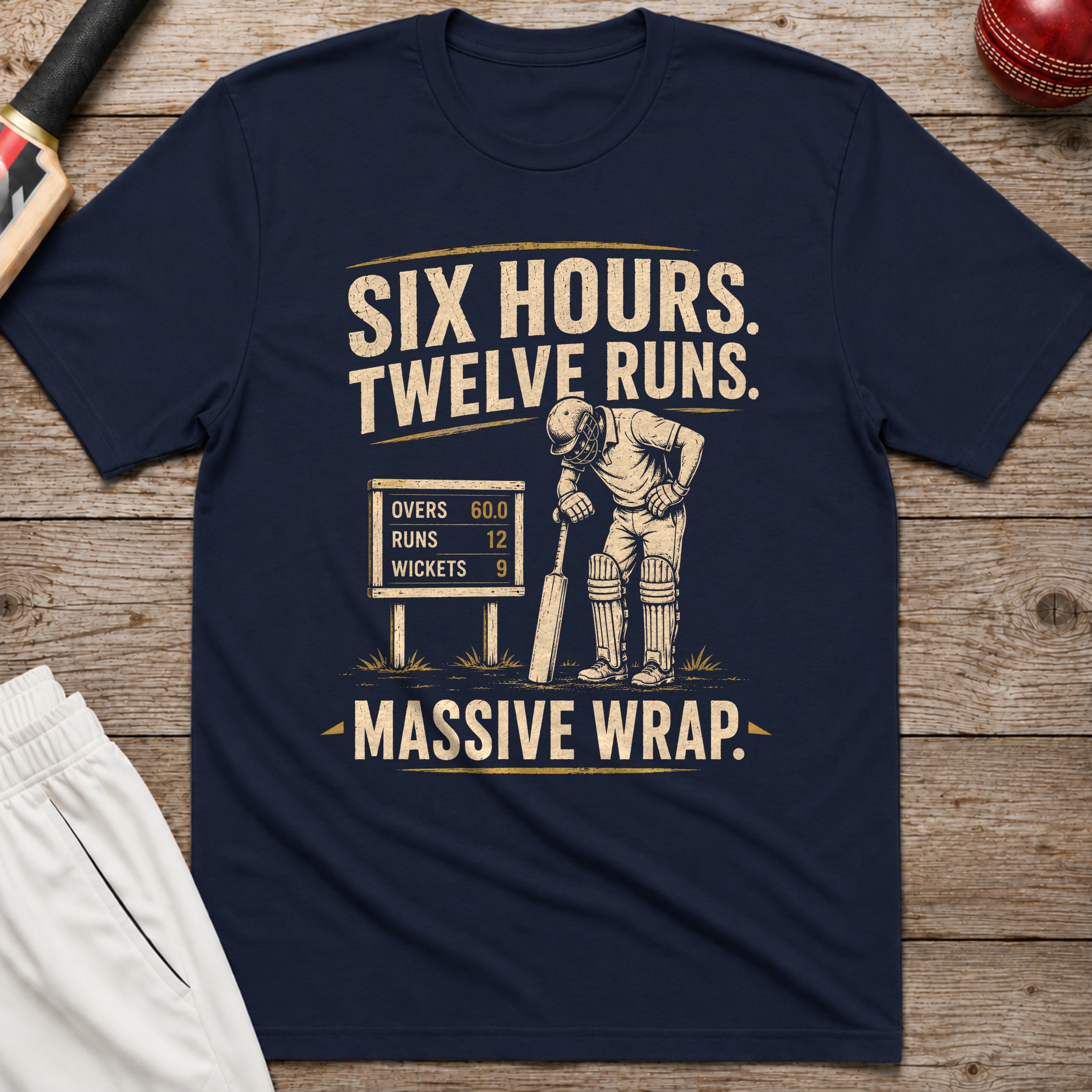 Six Hours Twelve Runs Massive Wrap T-Shirt - Navy