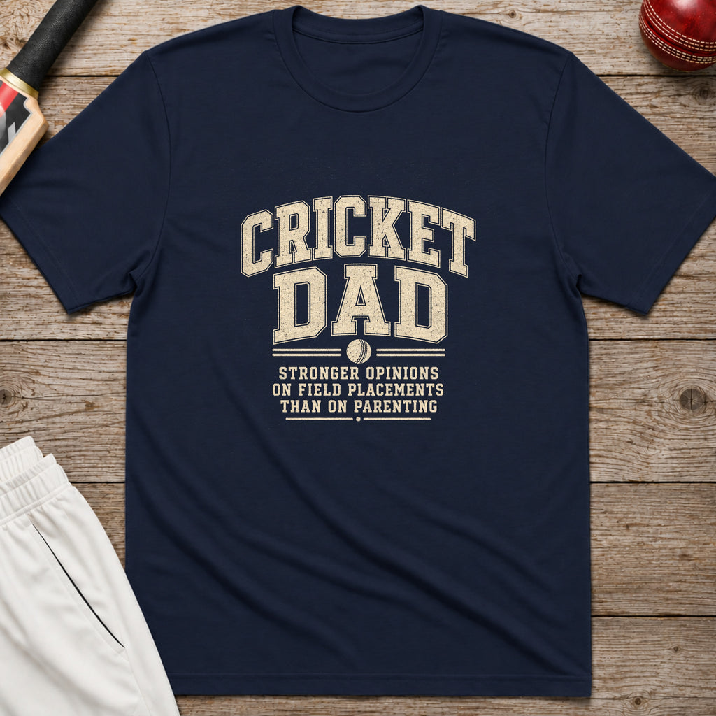Cricket Dad Field Placements T-Shirt - Navy
