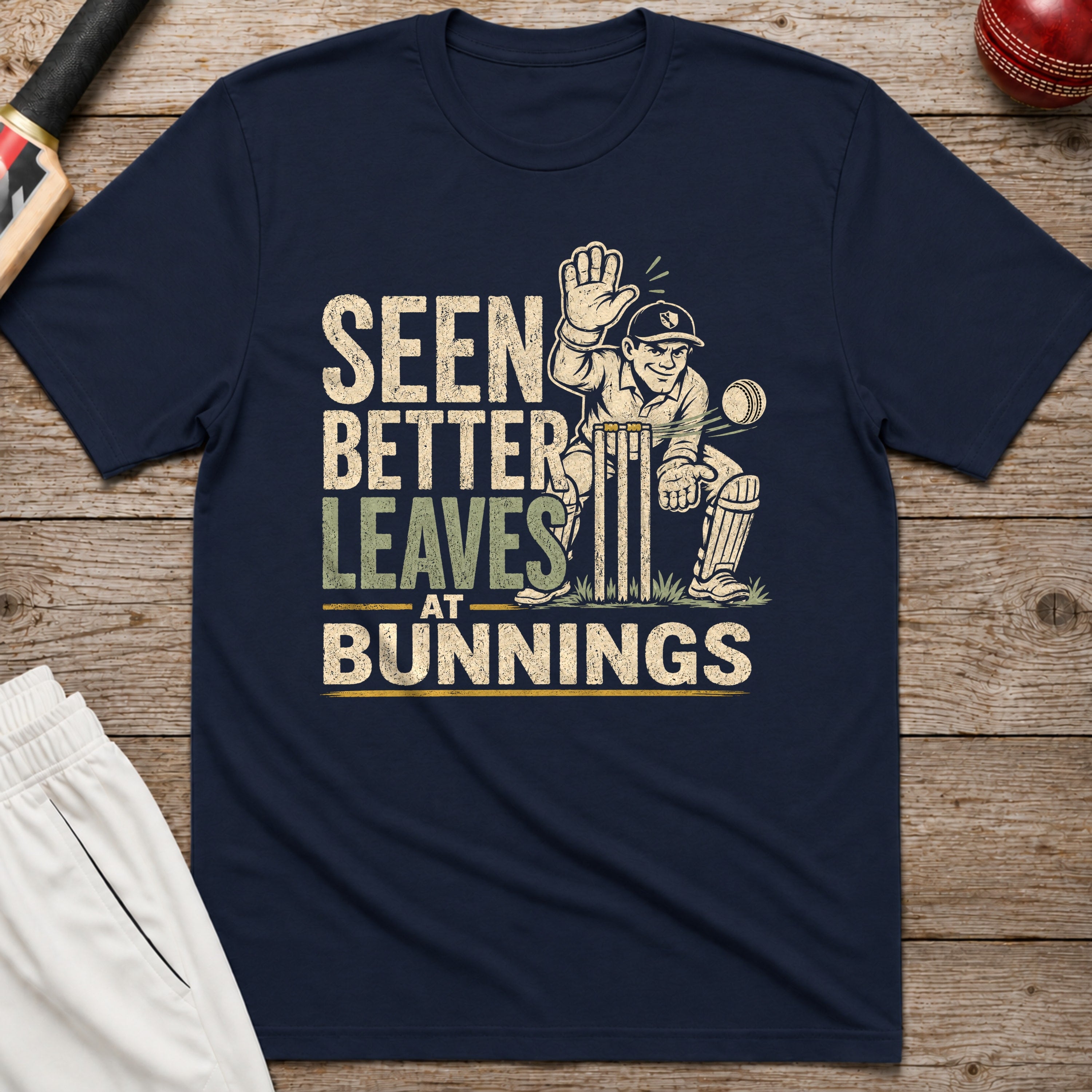 Seen Better Leaves At Bunnings T-Shirt - Navy