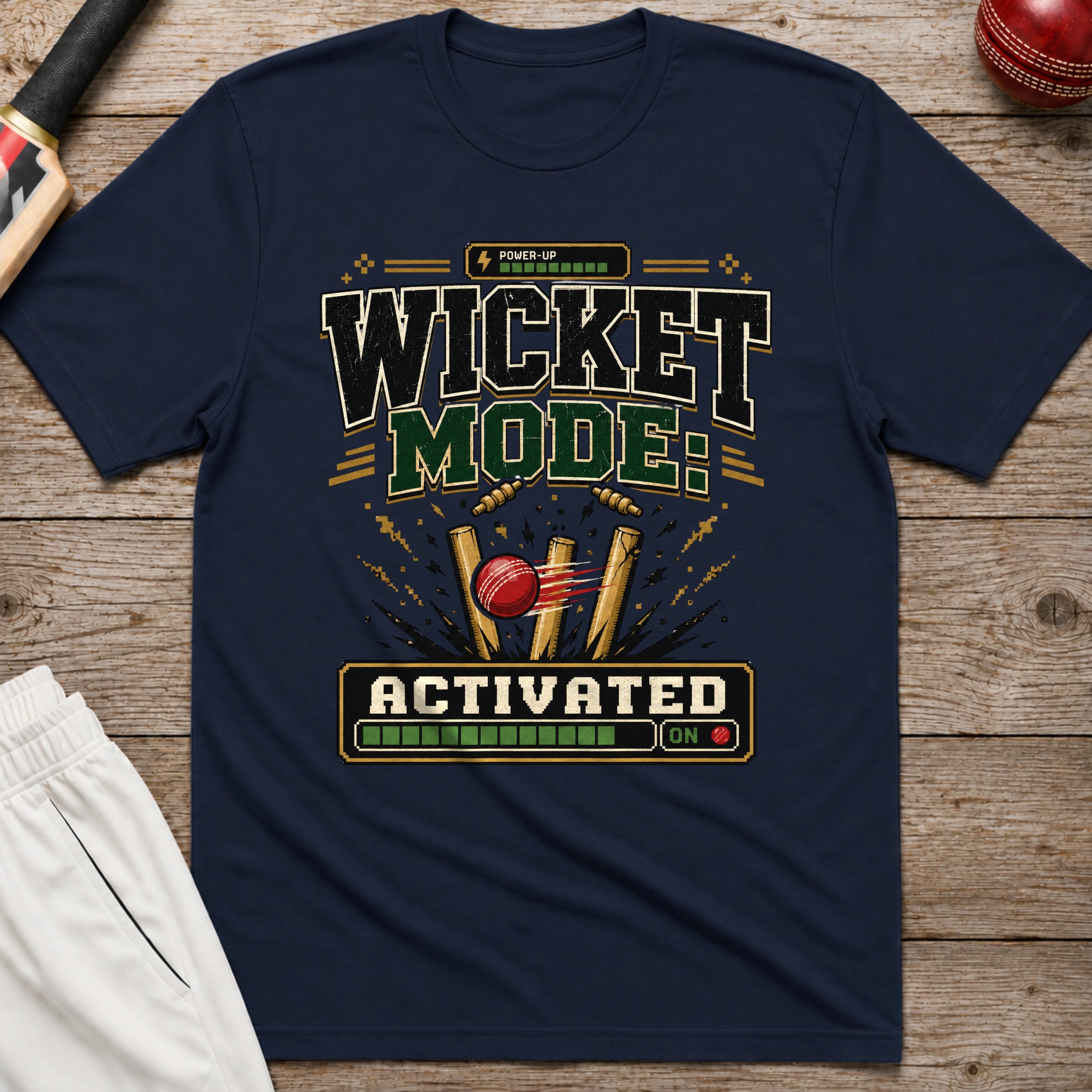 Wicket Mode Activated T-Shirt - Navy