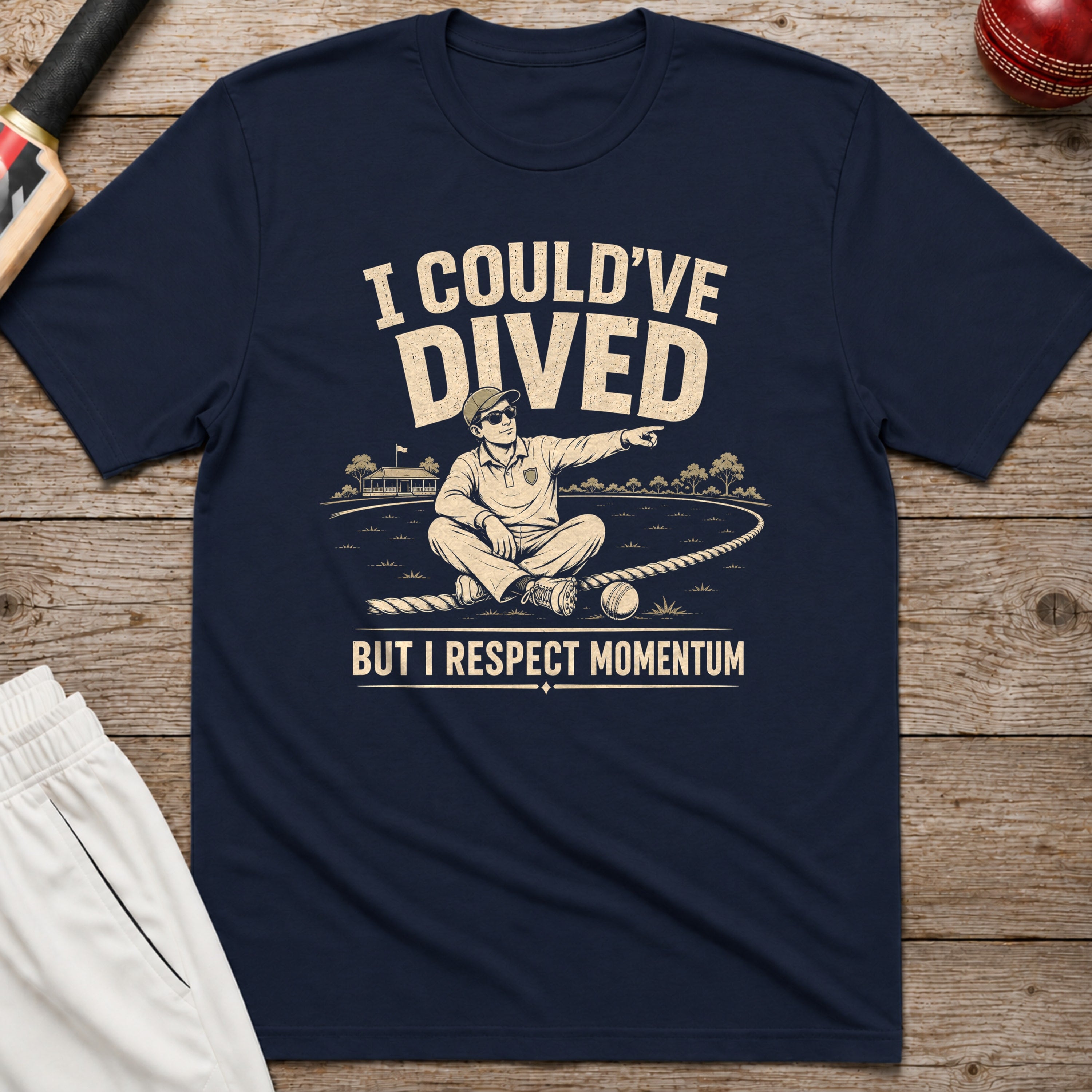 I Couldve Dived But I Respect Momentum T-Shirt - Navy