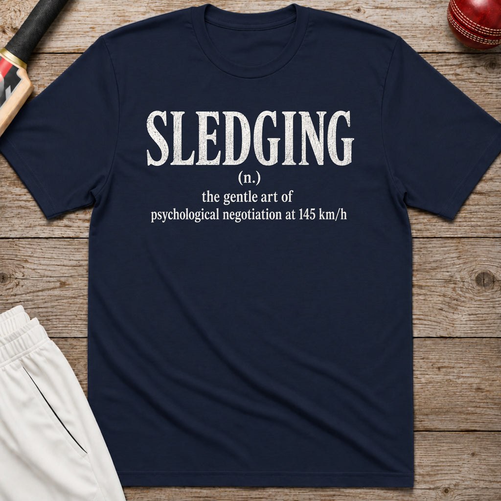 Sledging The Gentle Art Of Psychological Negotiation T-Shirt - Navy