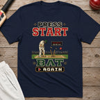 Press Start To Bat Again T-Shirt - Navy