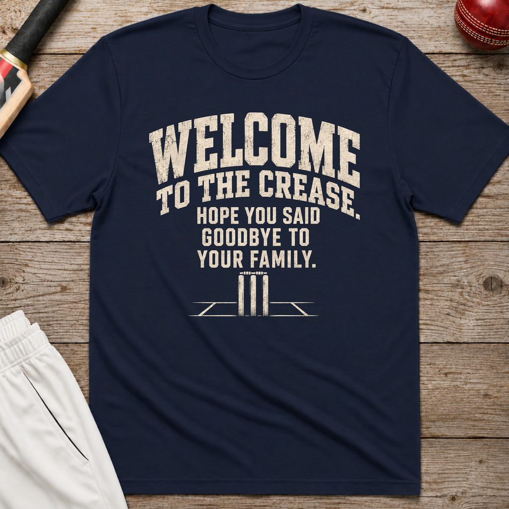 Welcome To The Crease T-Shirt - Navy