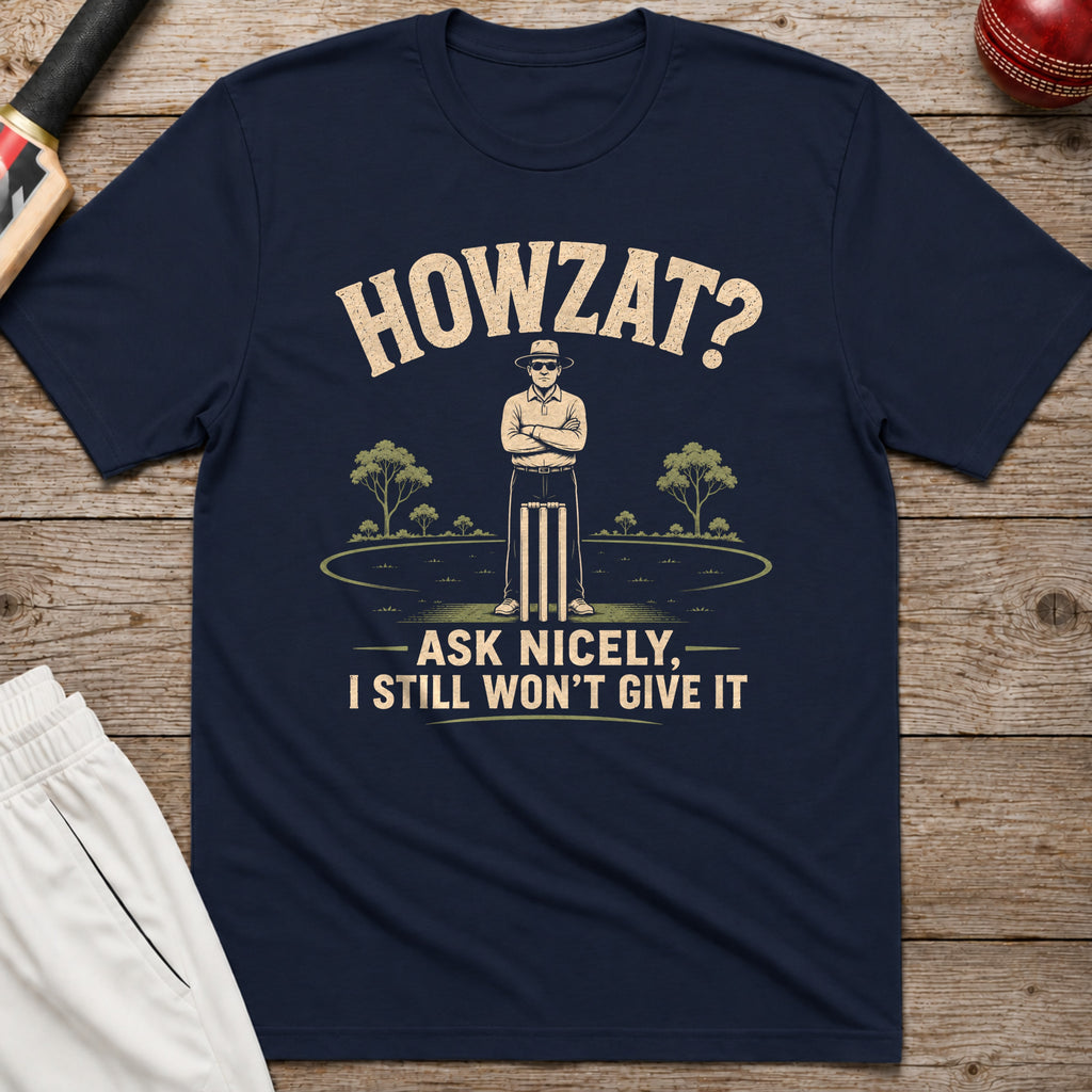 Howzat Ask Nicely T-Shirt - Navy