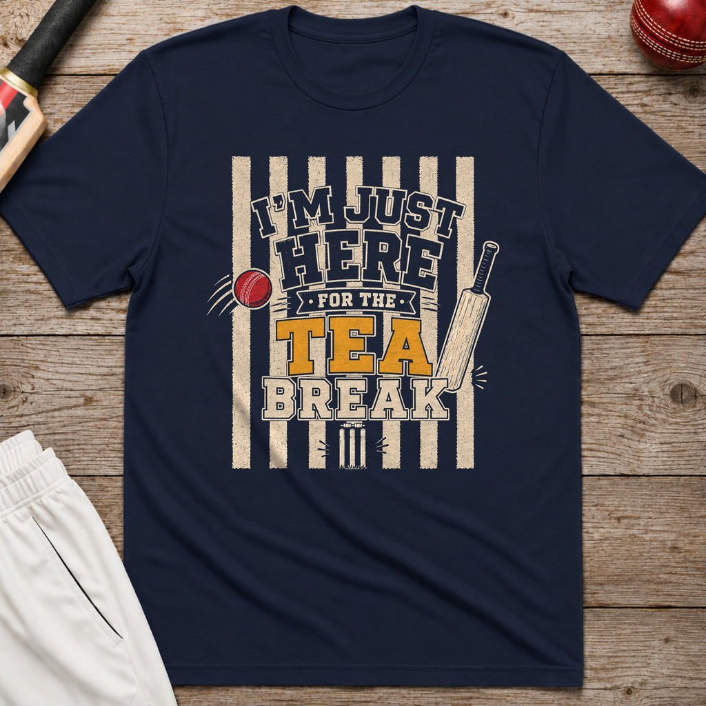 Im Just Here For The Tea Break T-Shirt - Navy