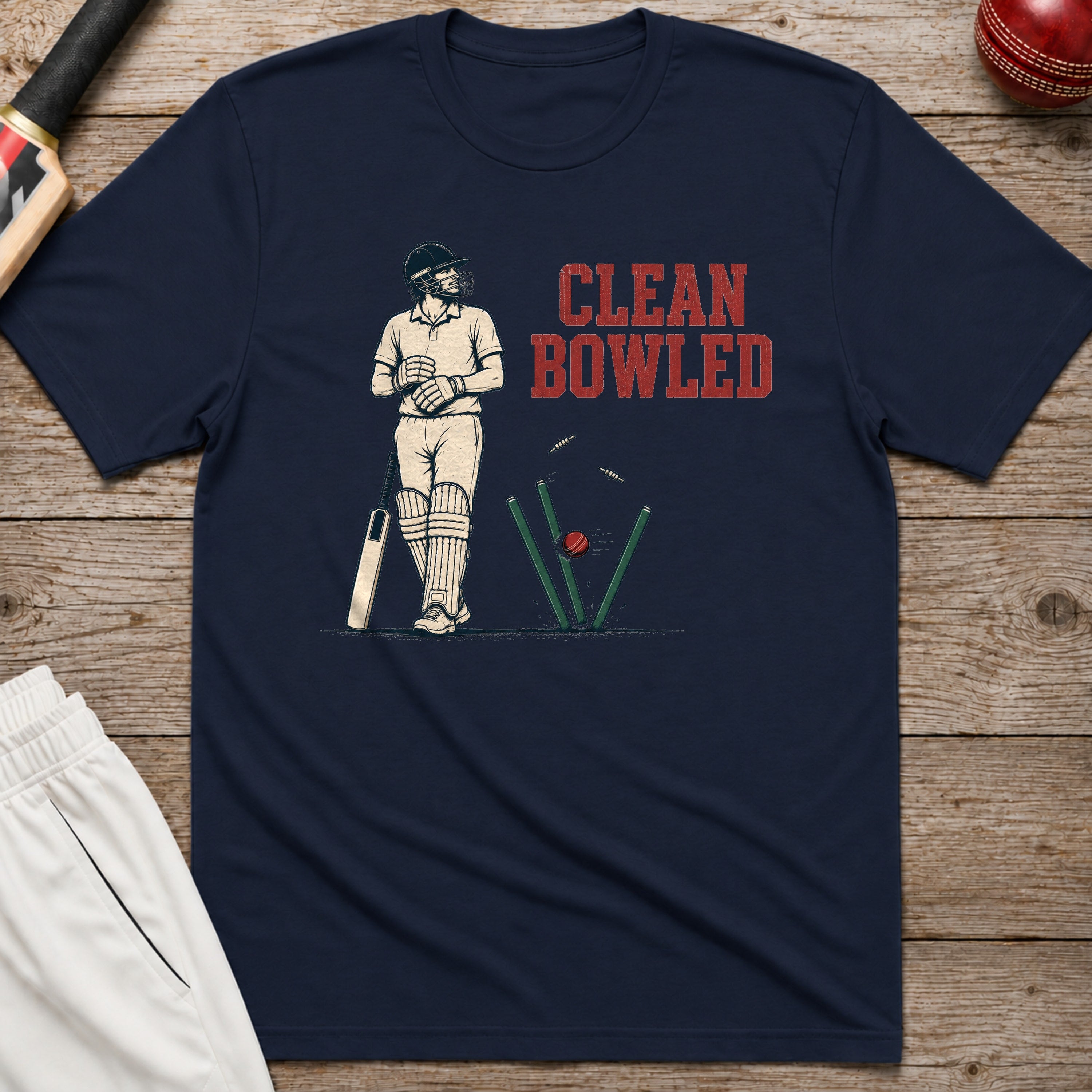 Clean Bowled T-Shirt - Navy