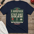 I Survived A Five Day Draw T-Shirt - Navy