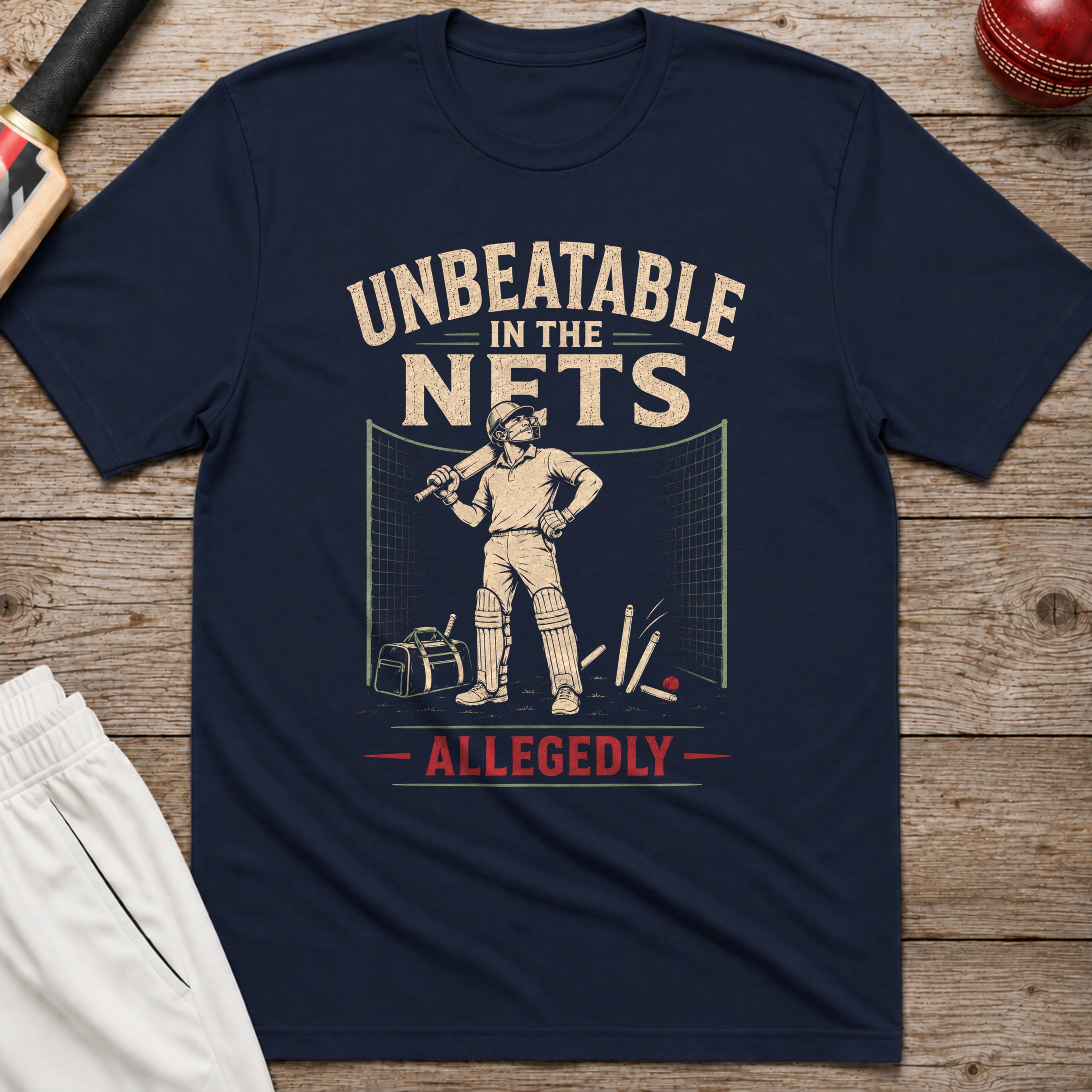 Unbeatable In The Nets Allegedly T-Shirt - Navy