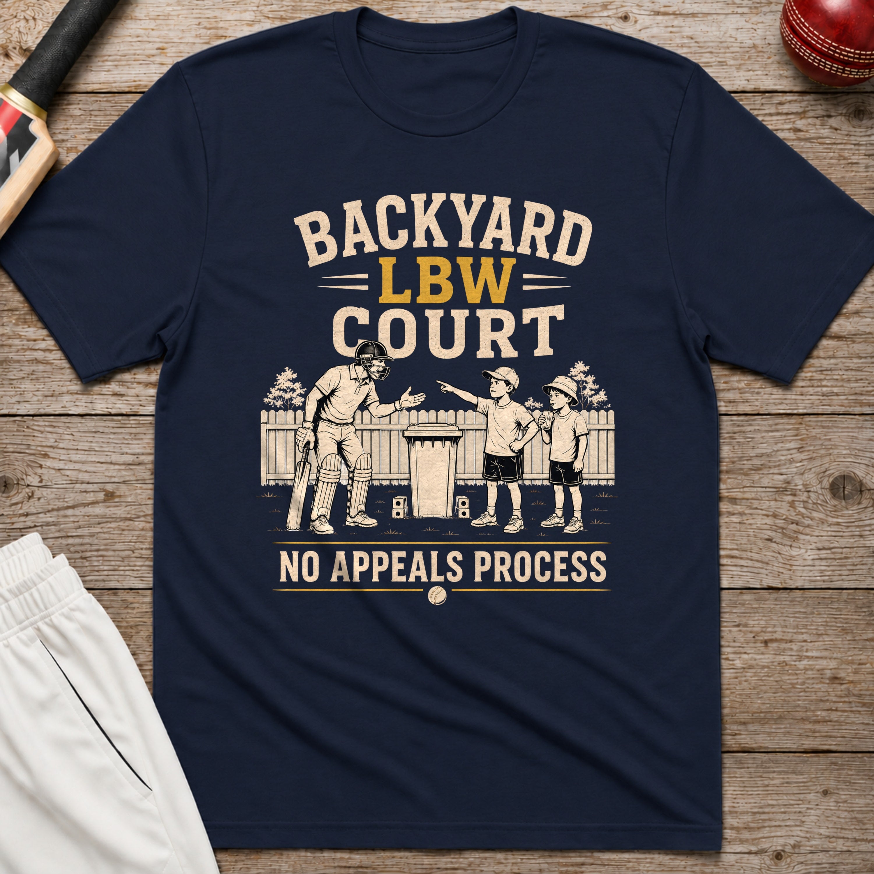 Backyard LBW Court T-Shirt - Navy