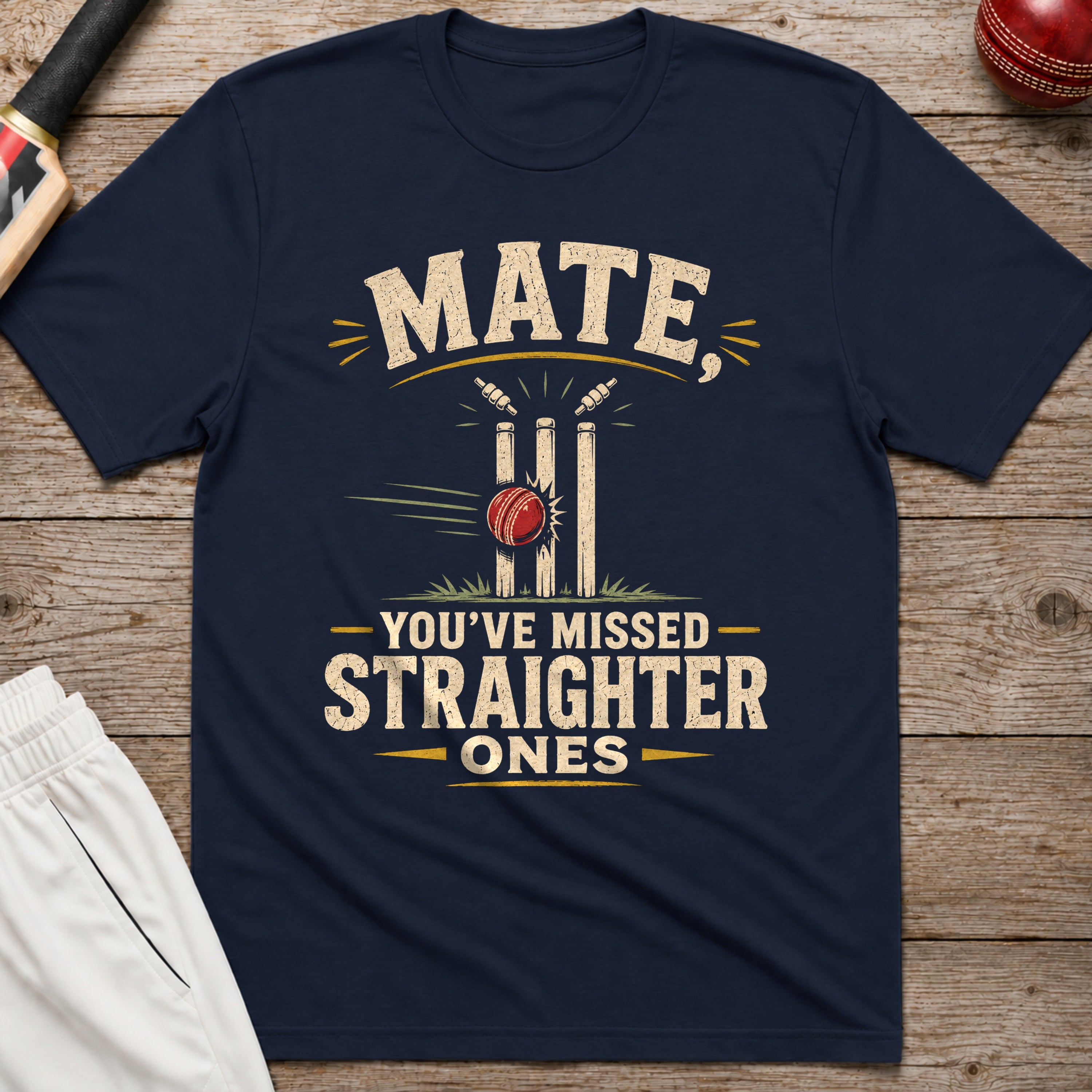Mate Youve Missed Straighter Ones T-Shirt - Navy