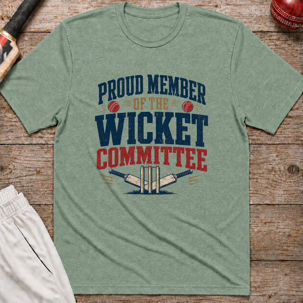 Proud Member Of The Wicket Committee T-Shirt - Sage
