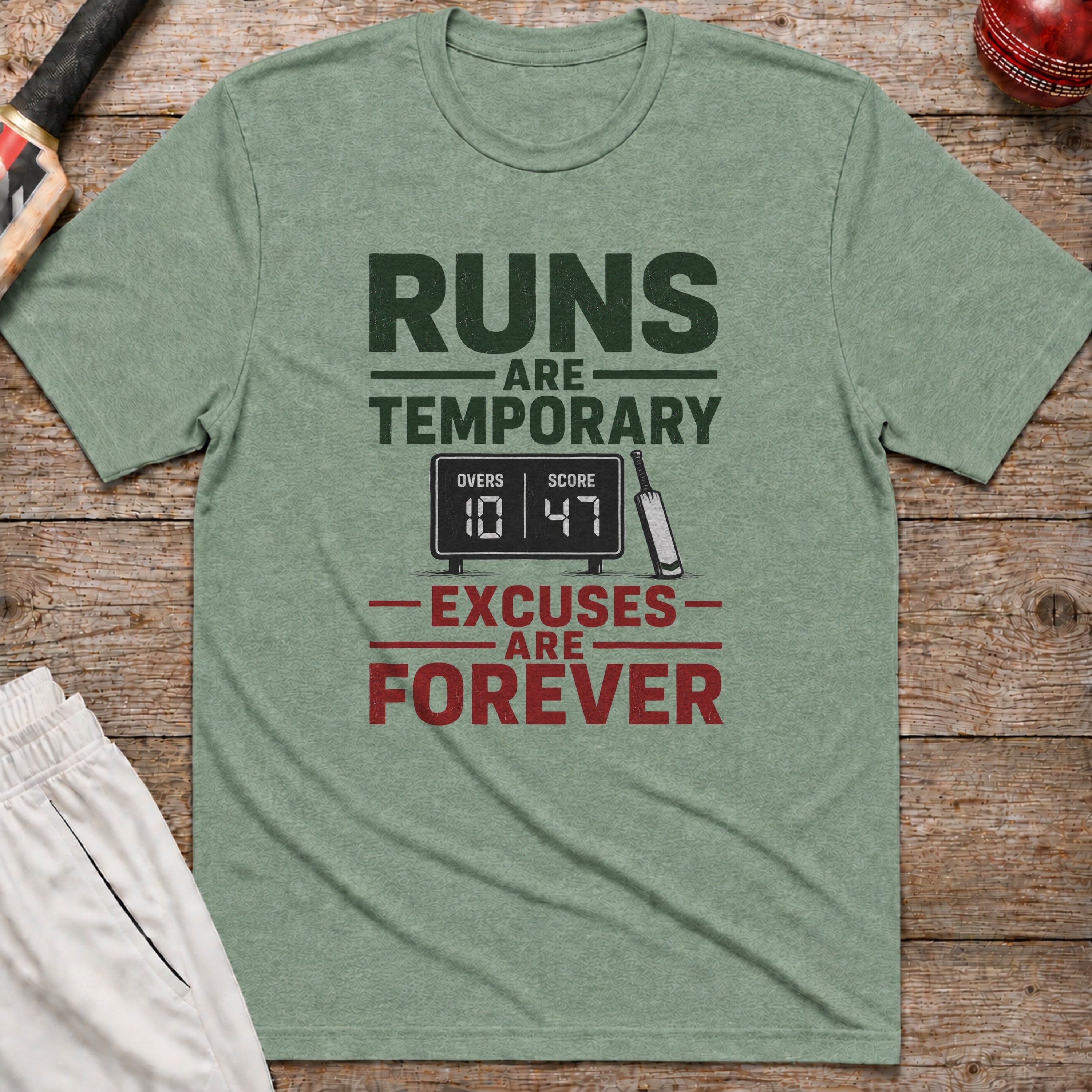 Runs Are Temporary Excuses Are Forever T-Shirt - Sage