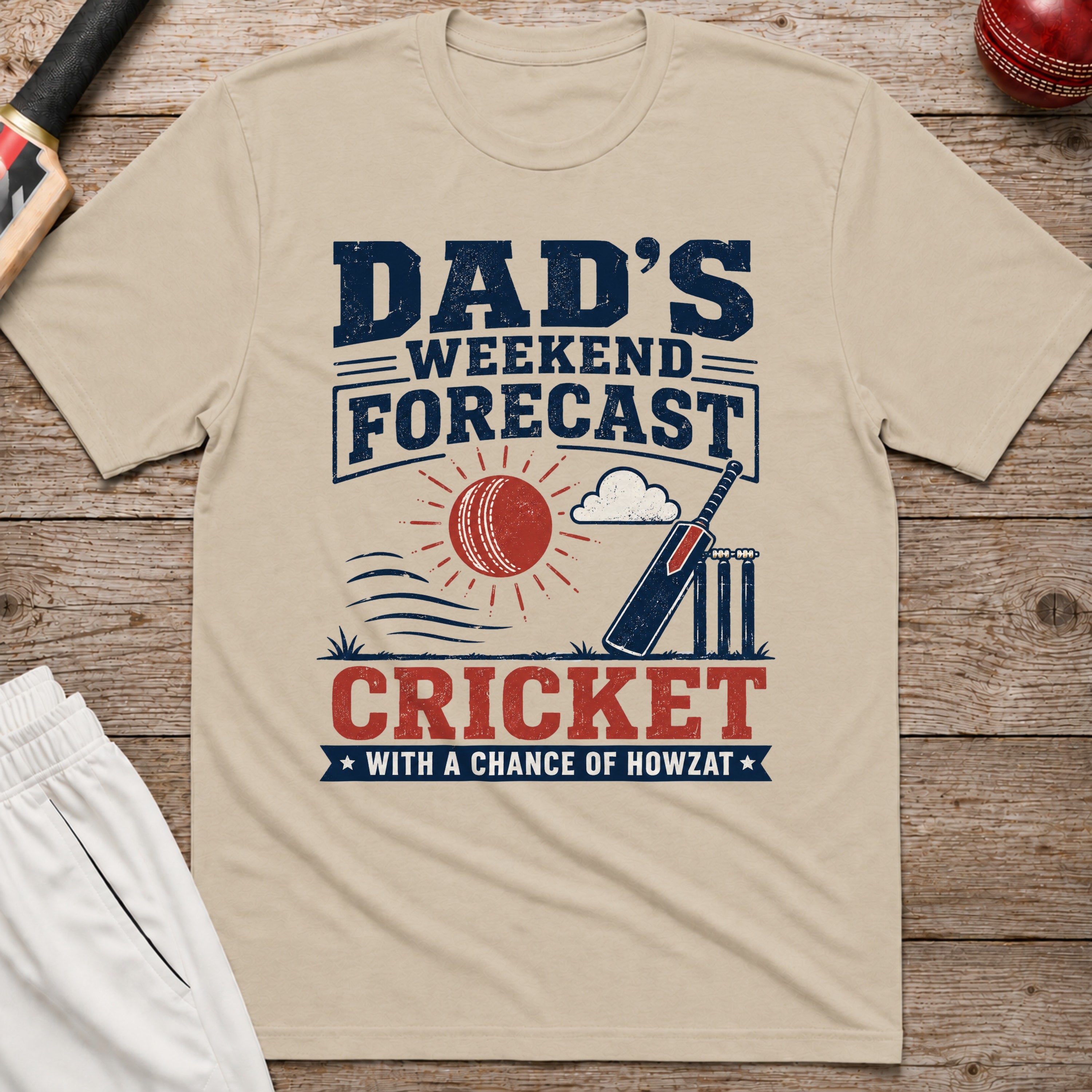 Dads Weekend Forecast T-Shirt - Sand