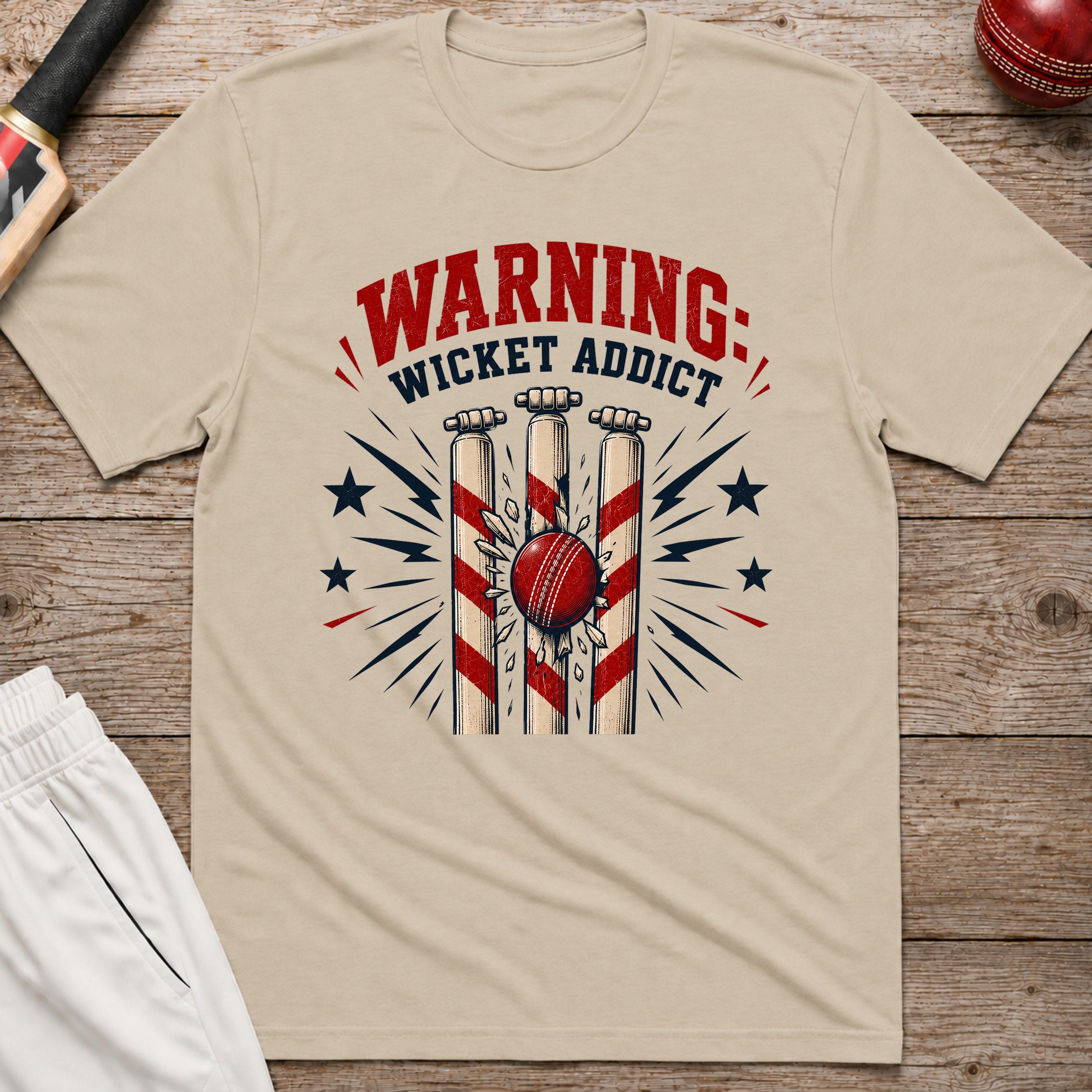 Wicket Addict T-Shirt - Sand
