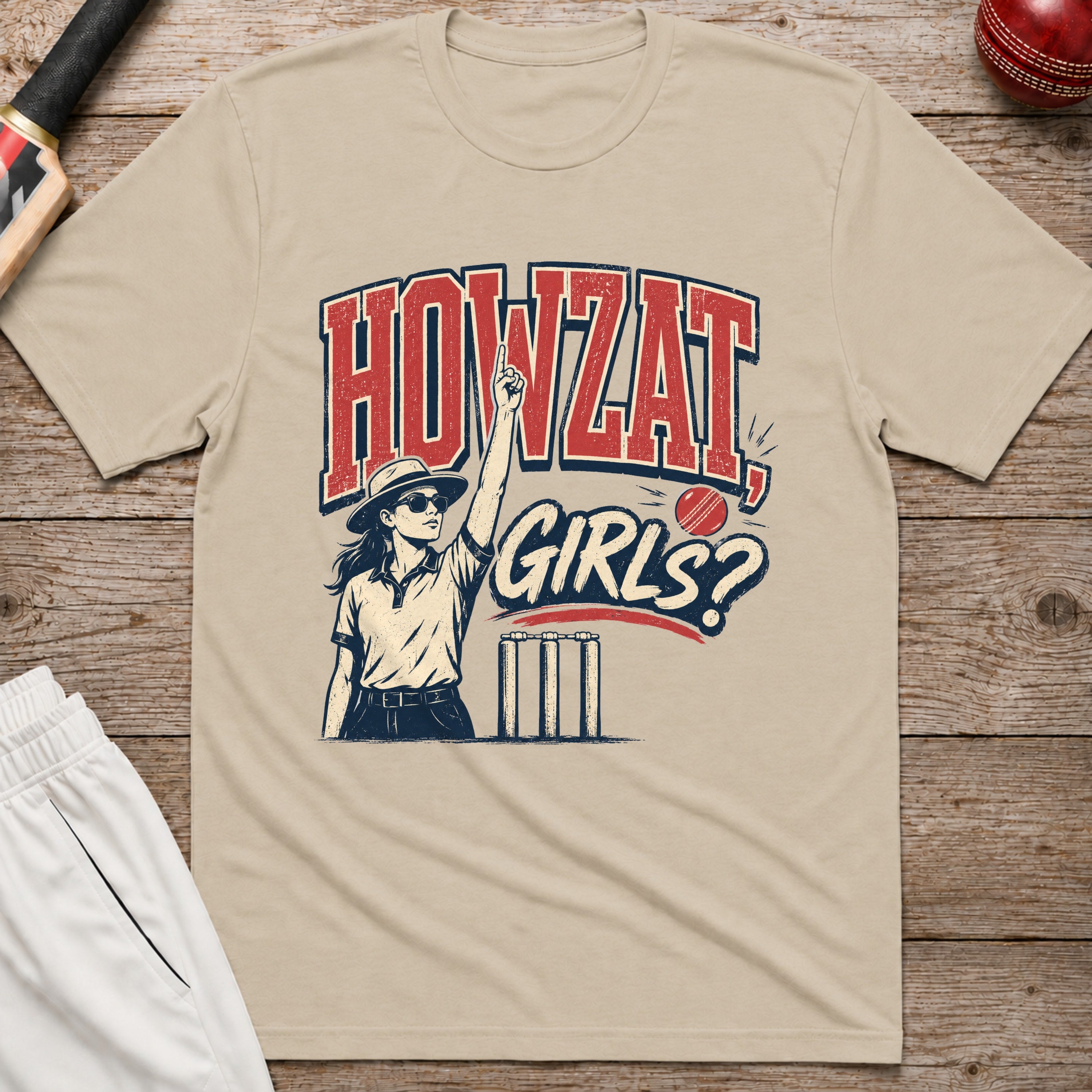 Howzat Girls T-Shirt - Sand