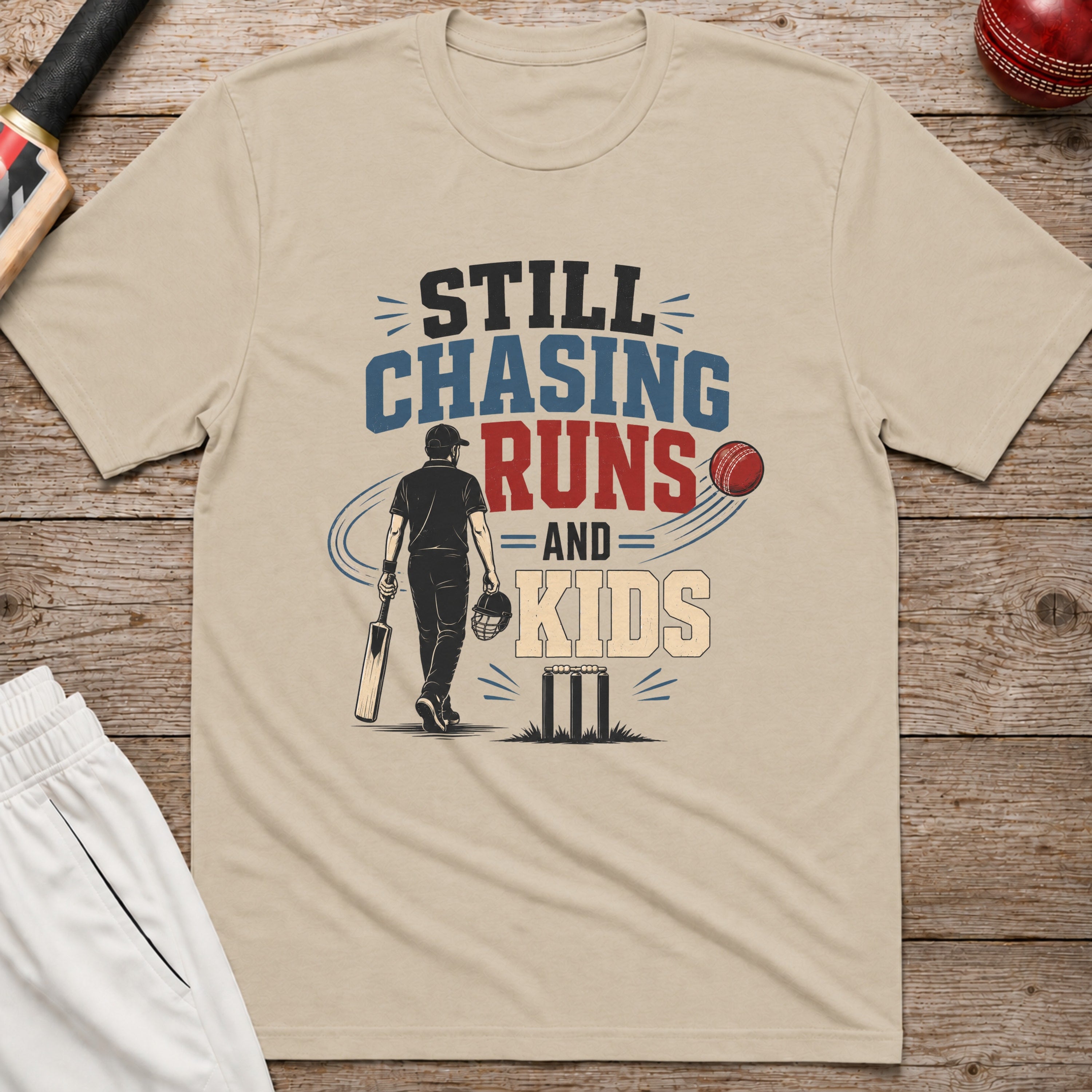 Still Chasing Runs And Kids T-Shirt - Sand