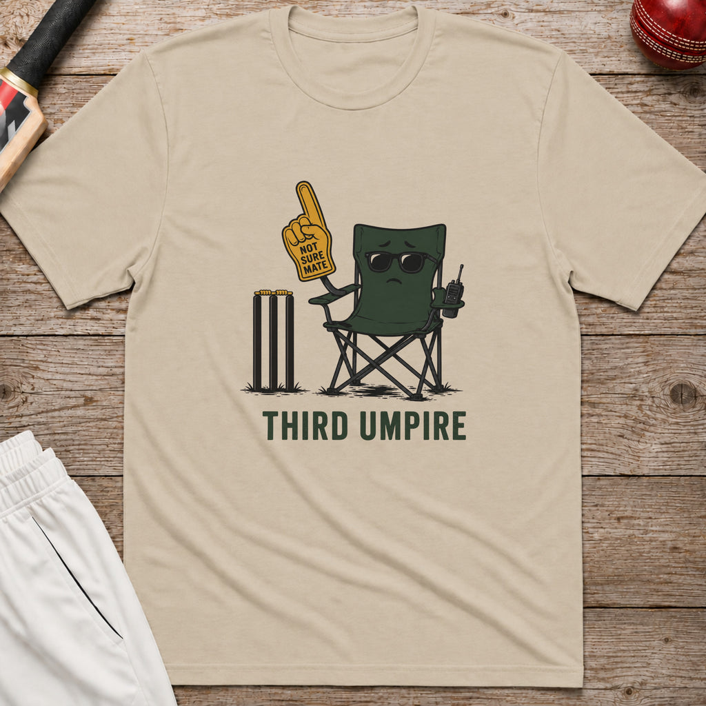 Third Umpire T-Shirt - Sand