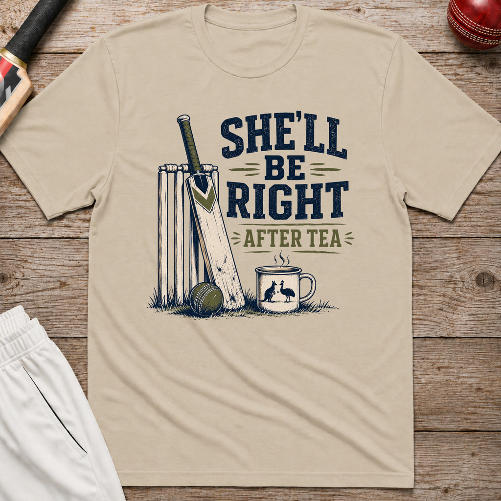 Shell Be Right After Tea T-Shirt - Sand