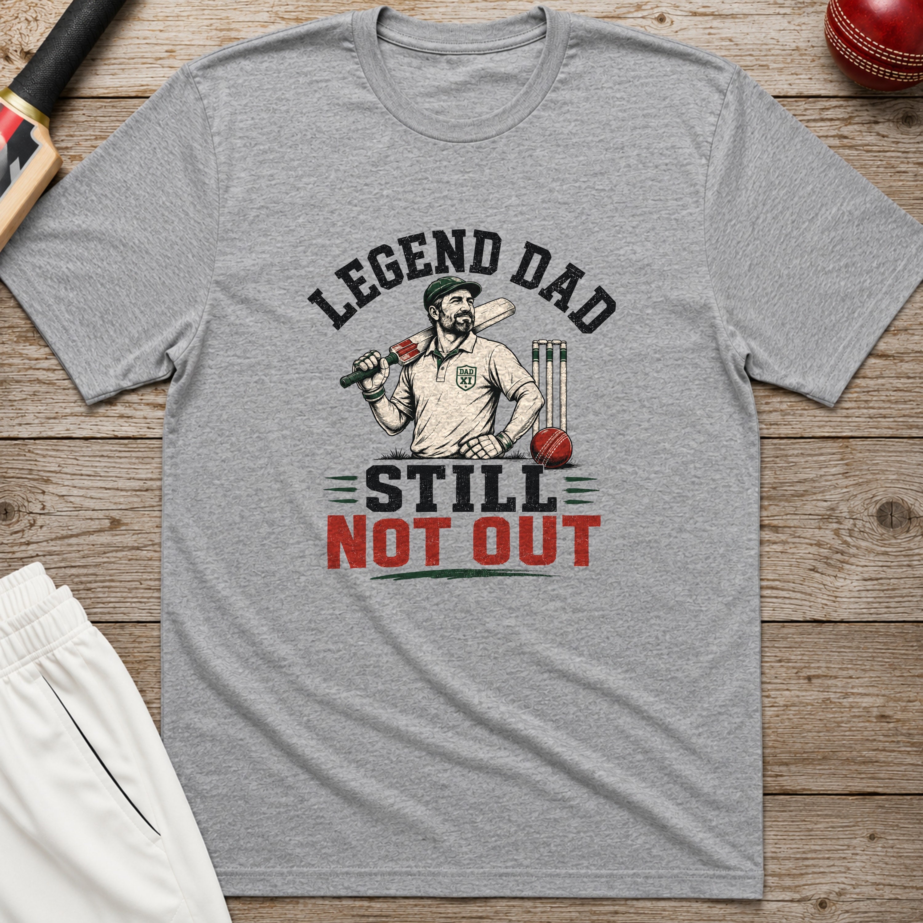 Legend Dad Still Not Out T-Shirt - Sport Grey