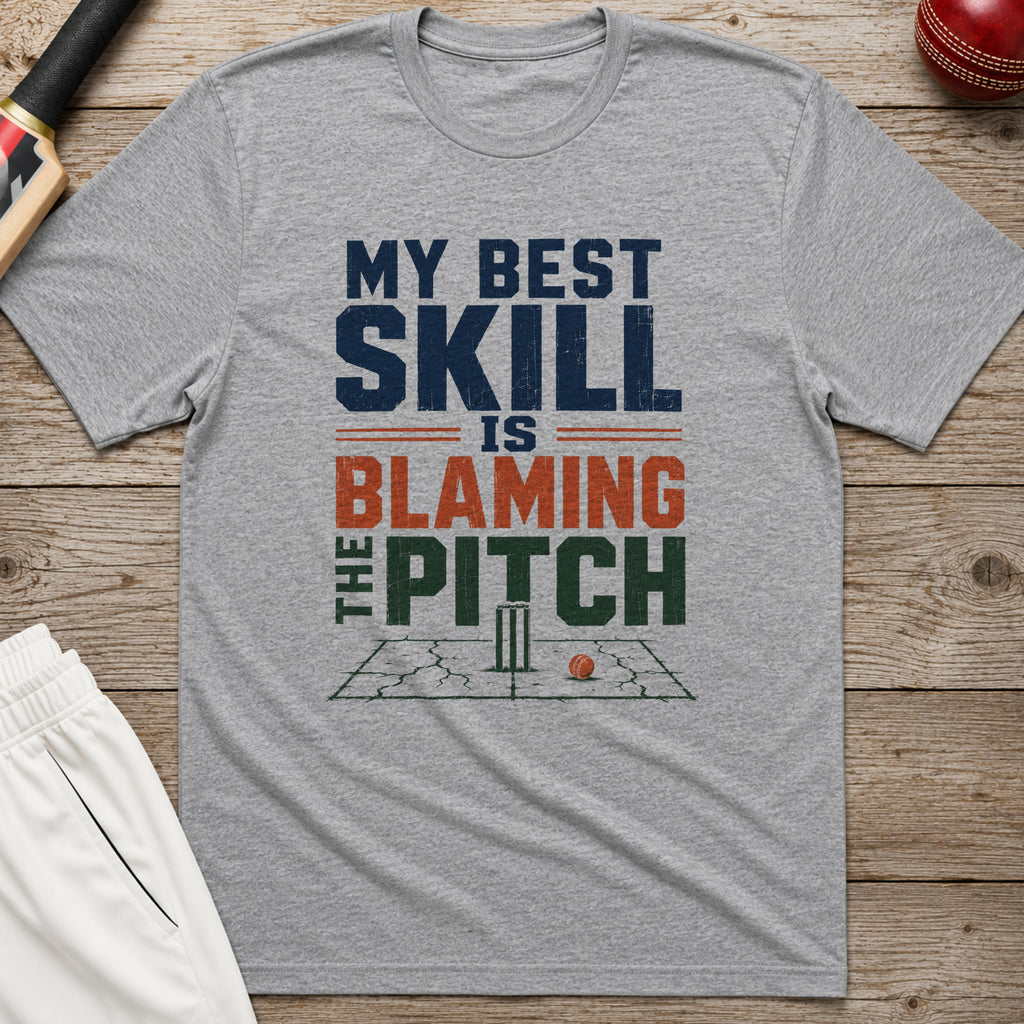 My Best Skill Is Blaming The Pitch Alt T-Shirt - Sport Grey