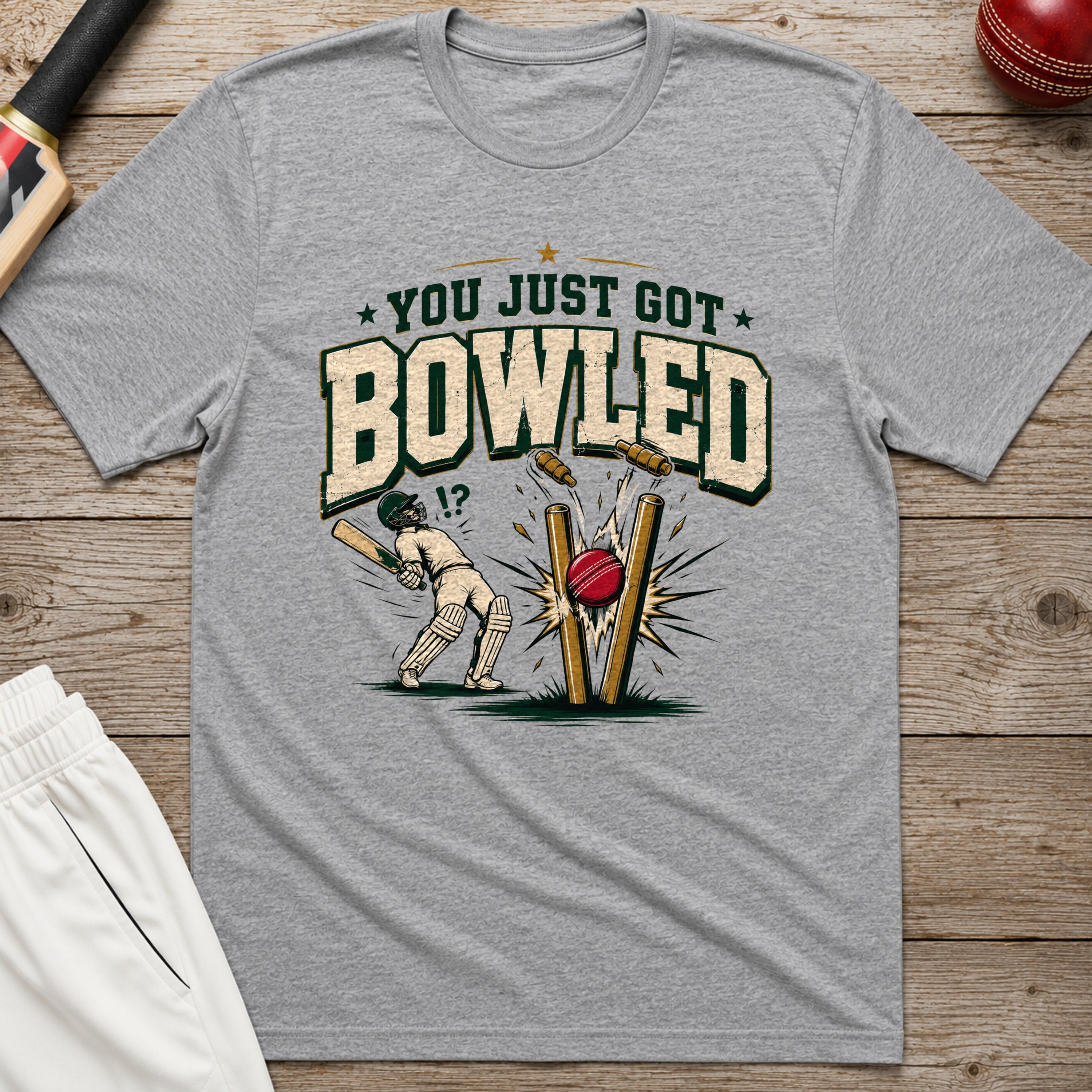 You Just Got Bowled T-Shirt - Sport Grey