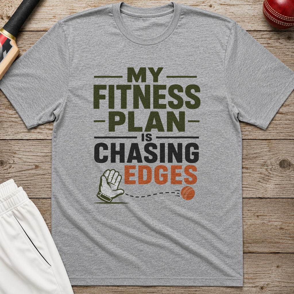 My Fitness Plan Is Chasing Edges T-Shirt - Sport Grey