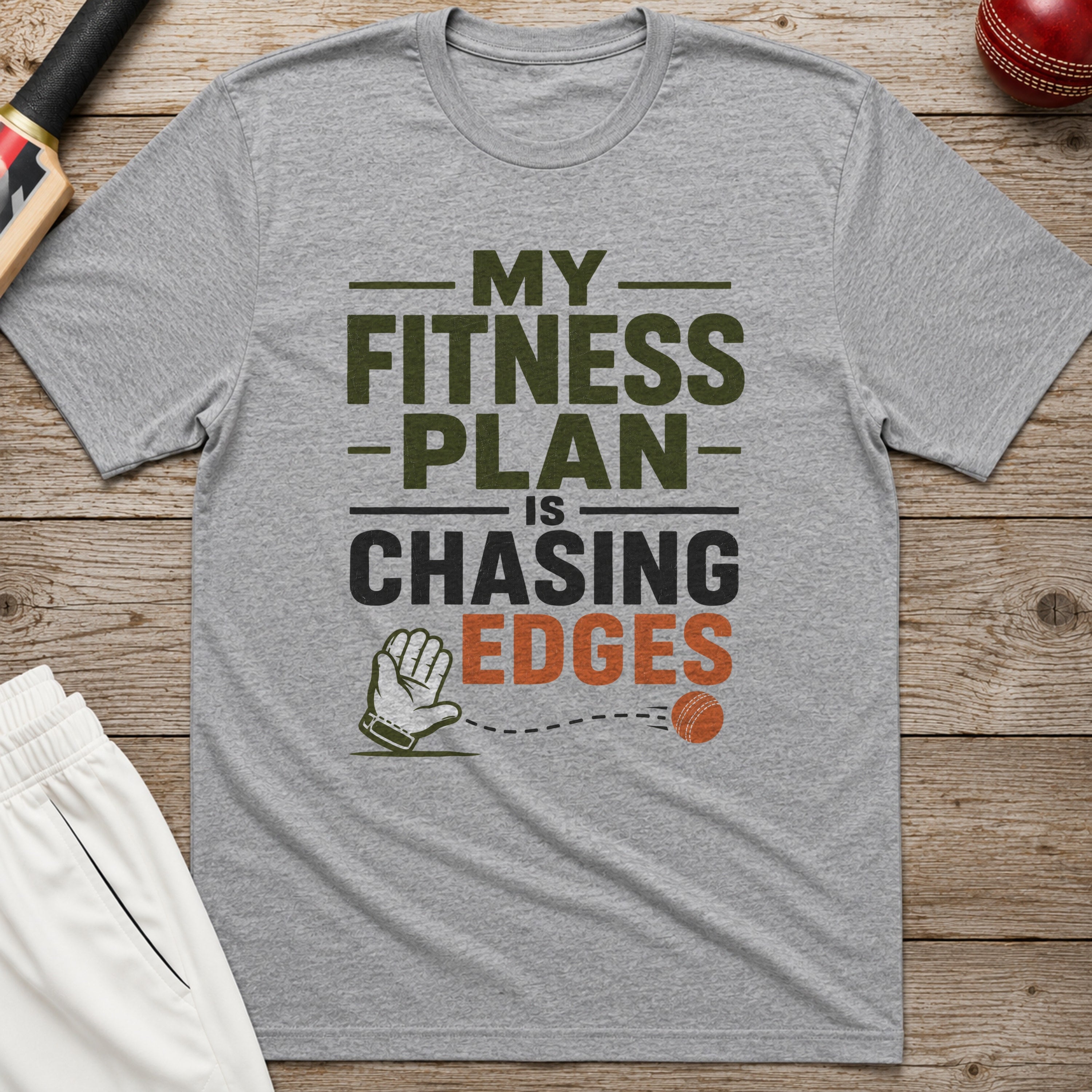 My Fitness Plan Is Chasing Edges T-Shirt - Sport Grey