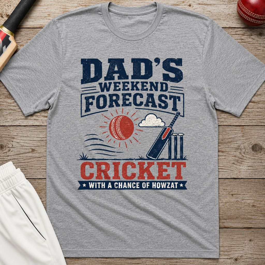 Dads Weekend Forecast T-Shirt - Sport Grey