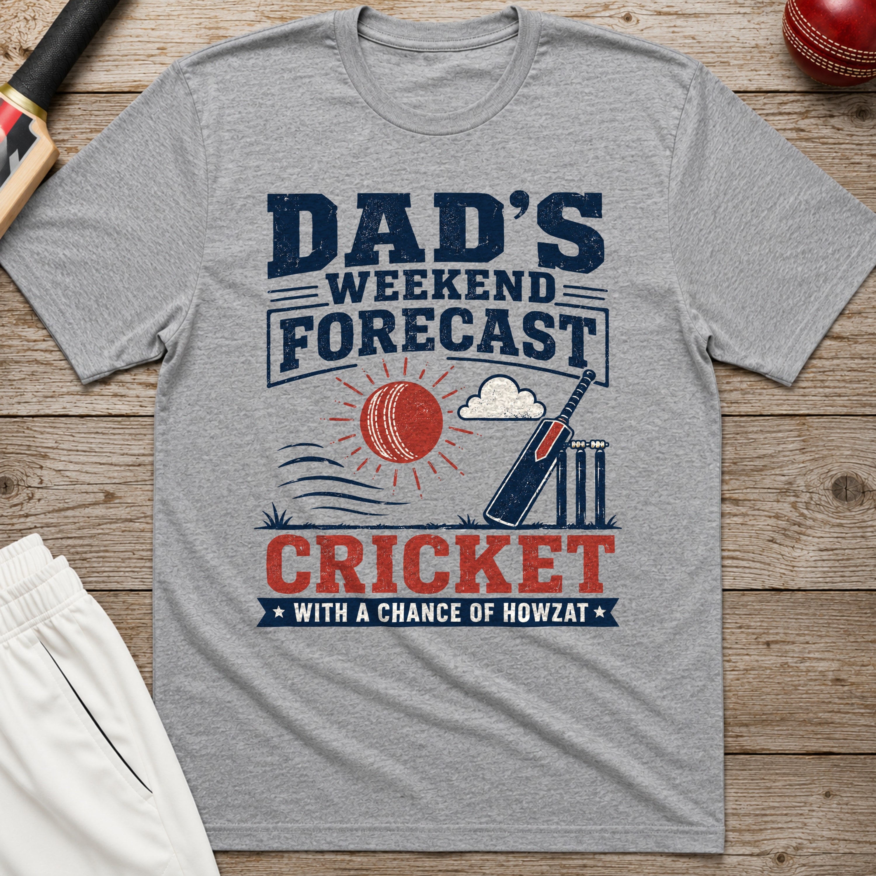 Dads Weekend Forecast T-Shirt - Sport Grey