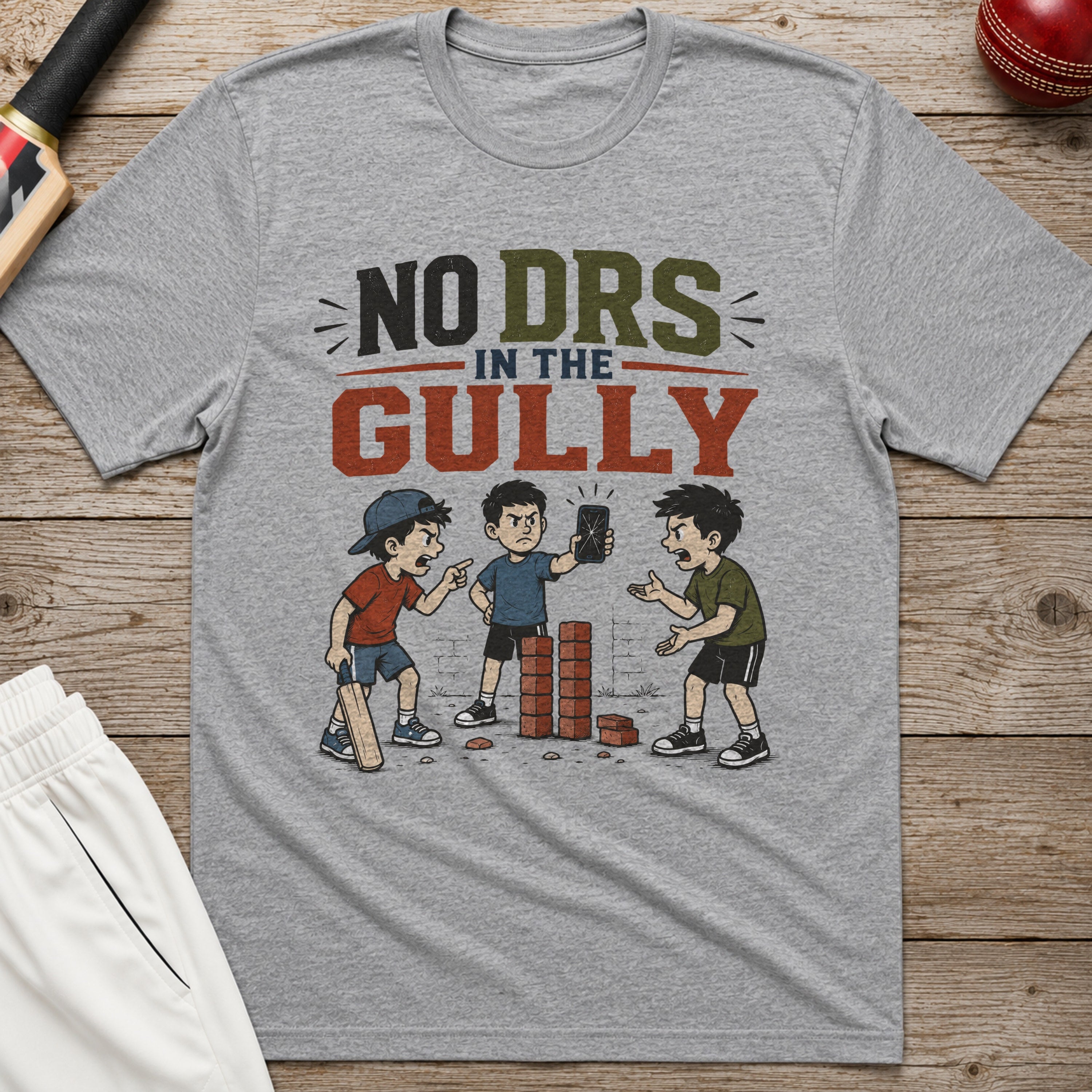 No DRS In The Gully T-Shirt - Sport Grey